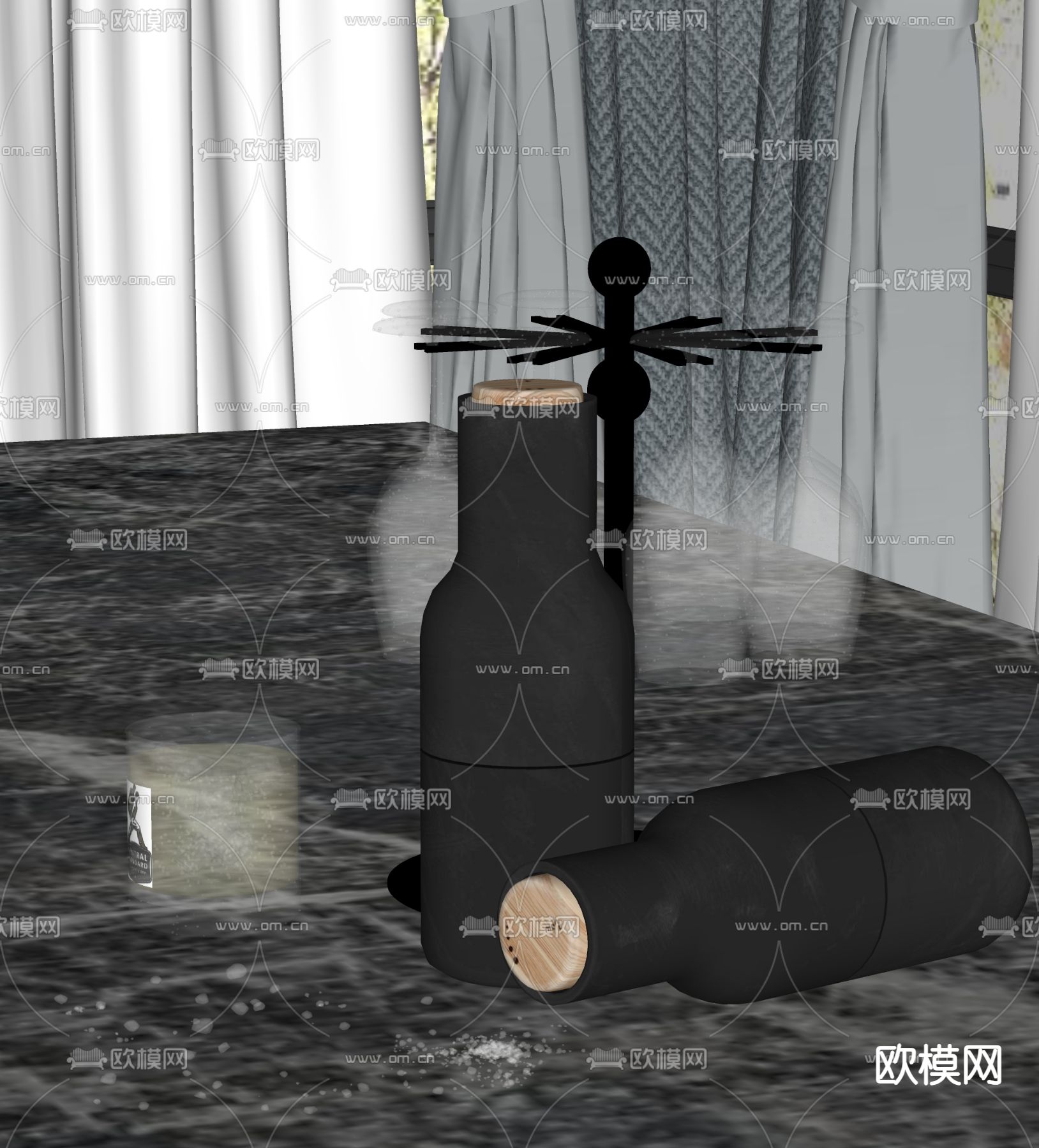 杯具 水杯 酒杯 高脚杯su模型下载（渲染图1）