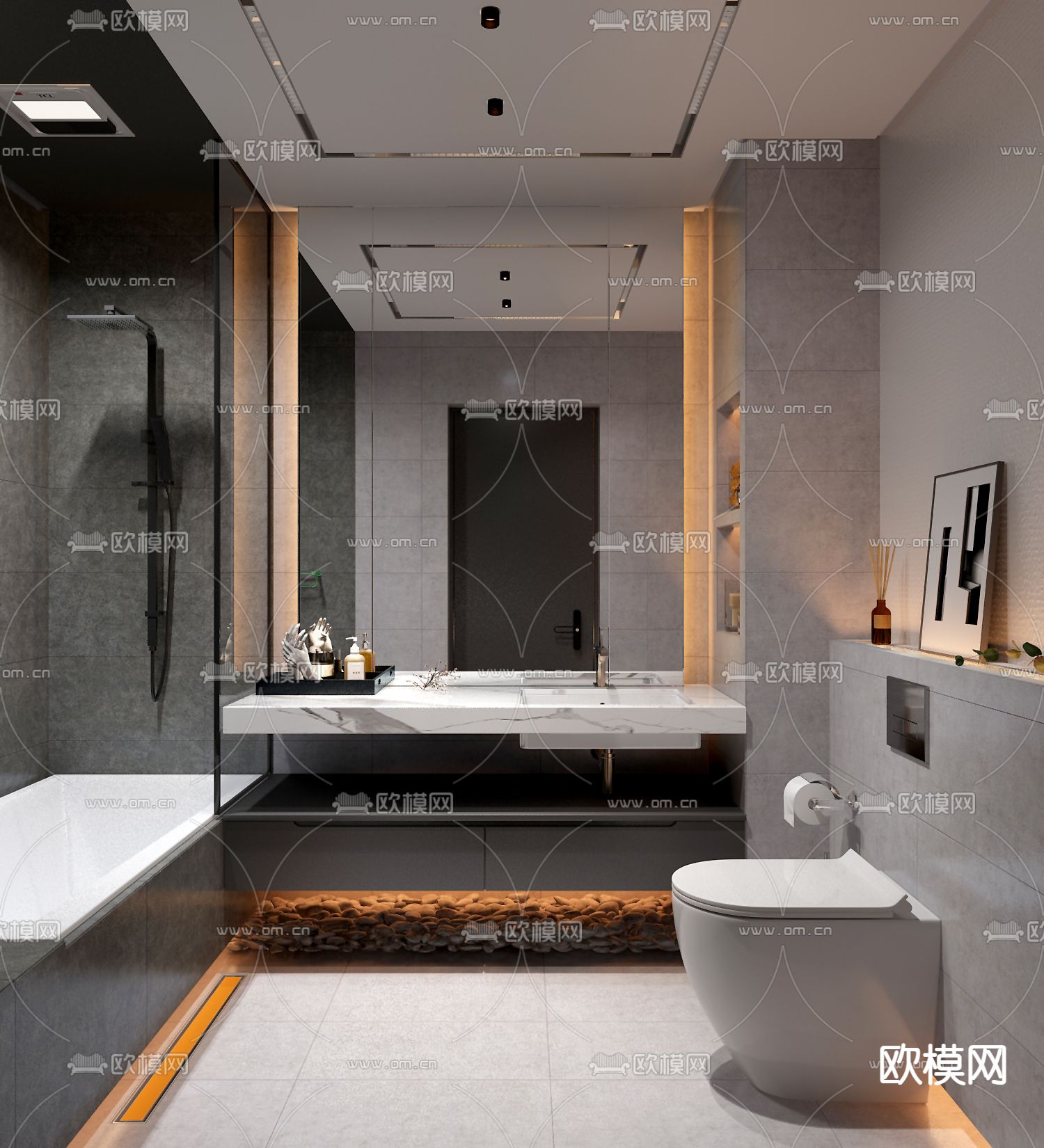 卫生间 洗手间 浴室3d模型下载