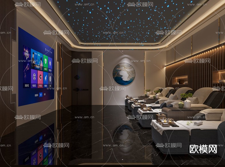 新中式 足浴 KTV3d模型下载(渲染图2)