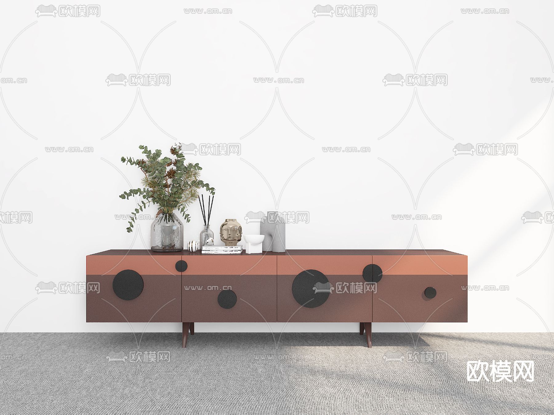 北欧电视柜3d模型下载