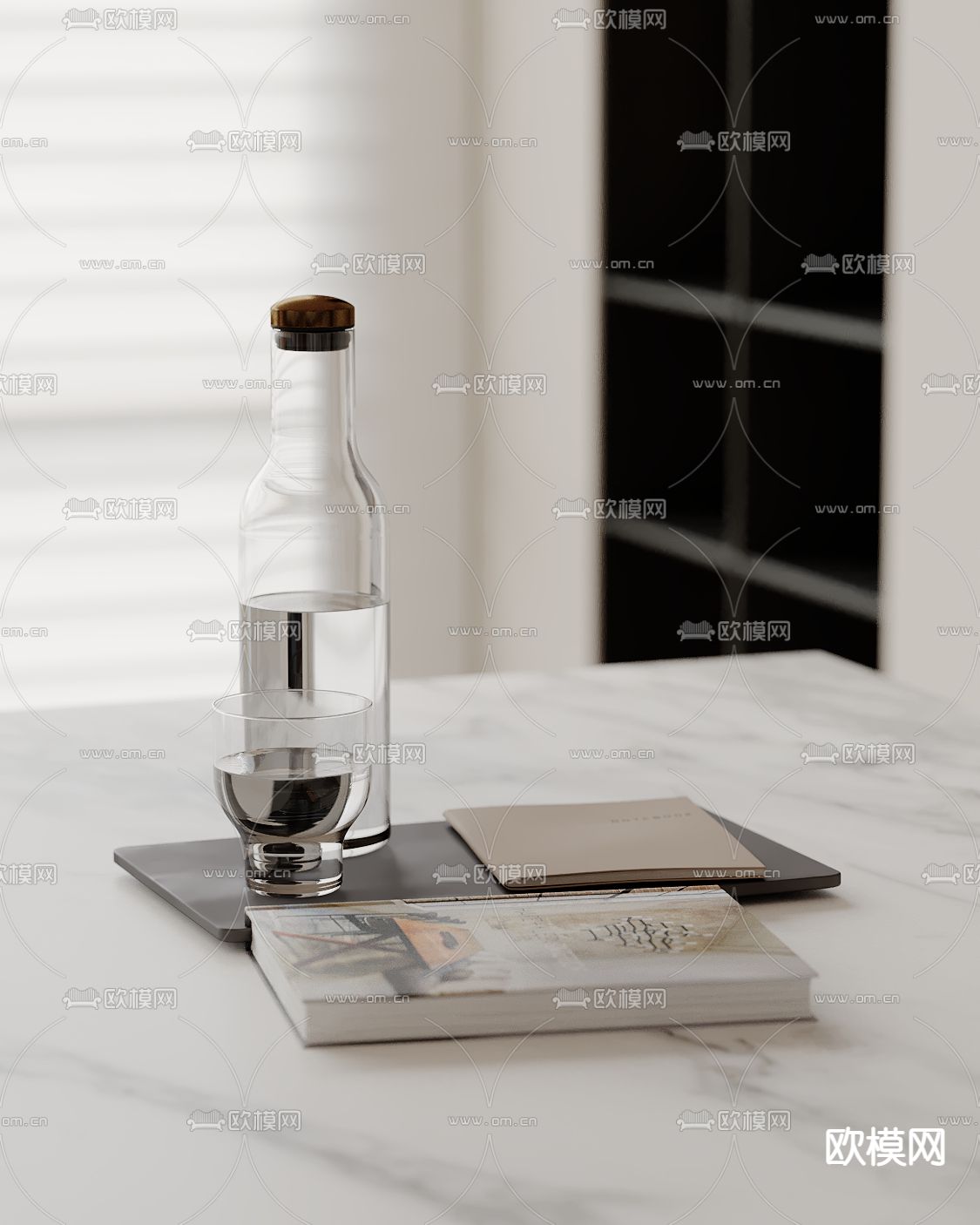 水杯 酒杯 笔记本su模型下载（渲染图2）