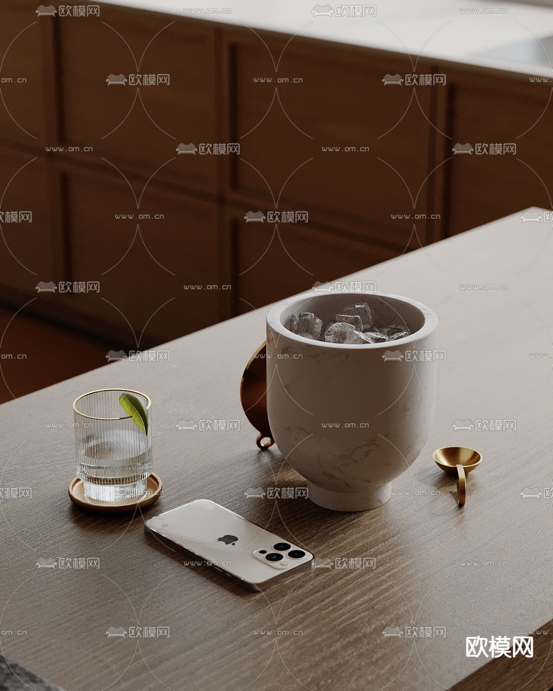 水杯 酒杯 手机su模型下载（渲染图2）