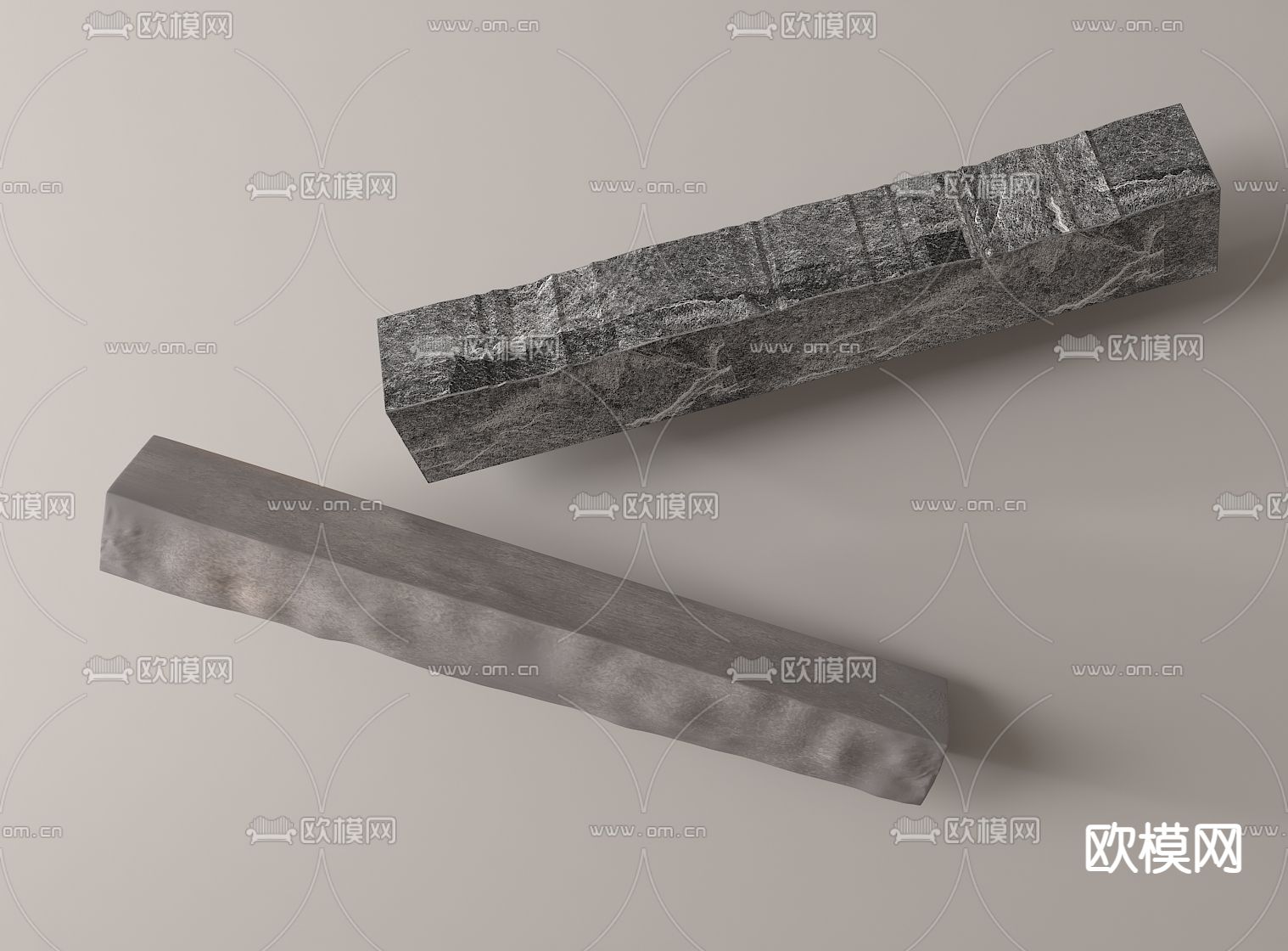 景观座凳 条石凳 禅意条石凳3d模型下载