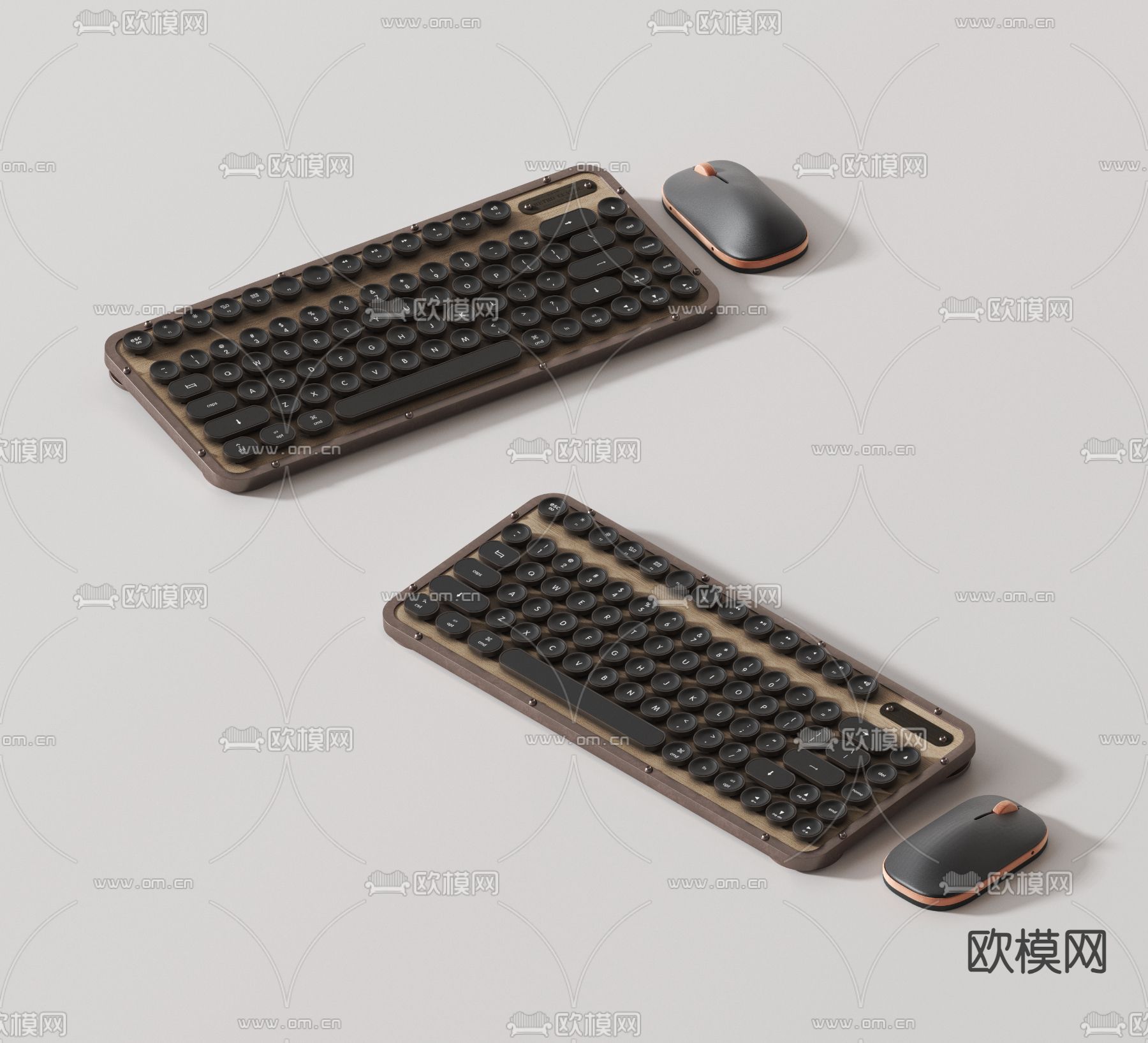 无线鼠标 键盘3d模型下载