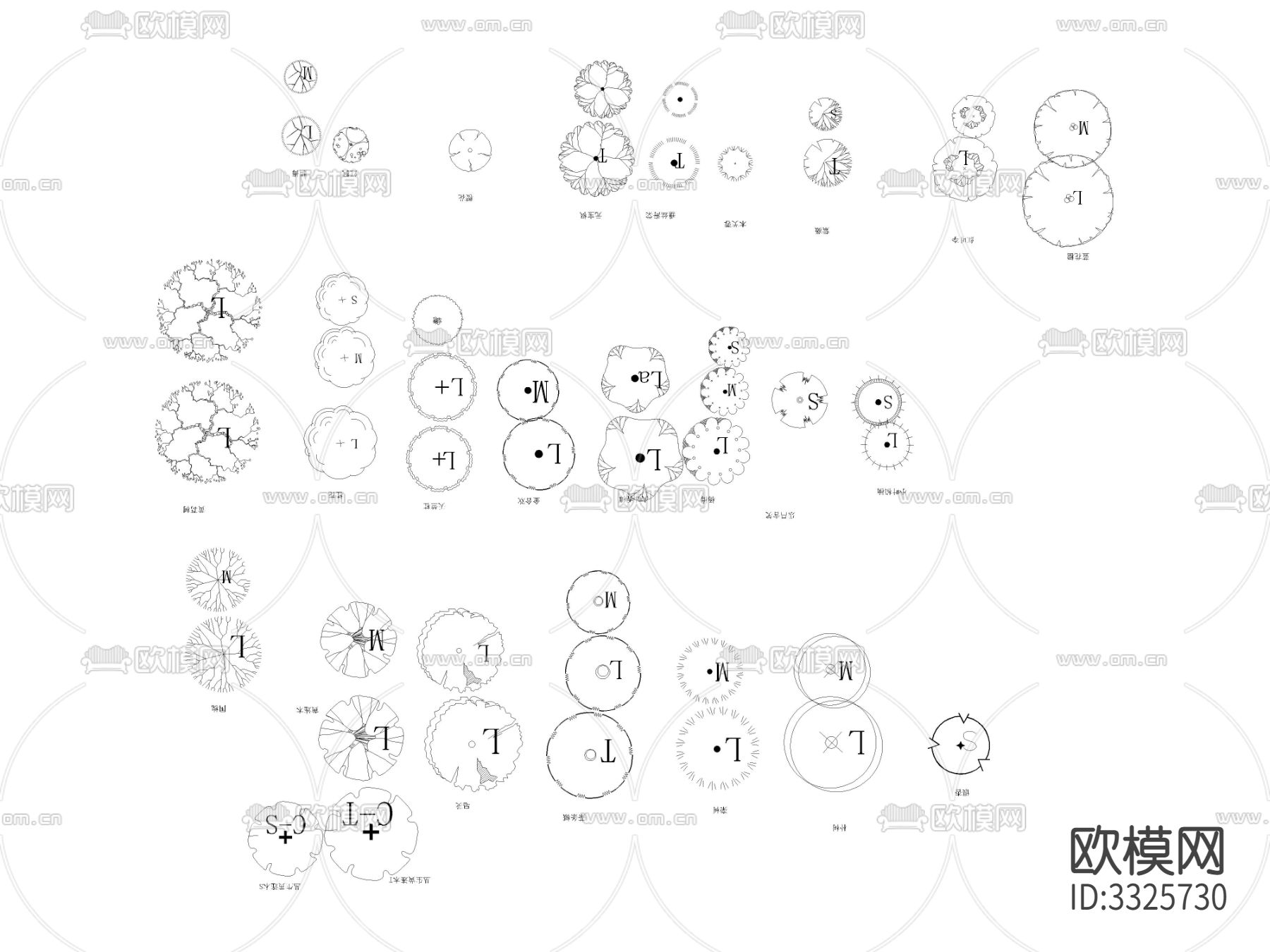 植物平面图例下载