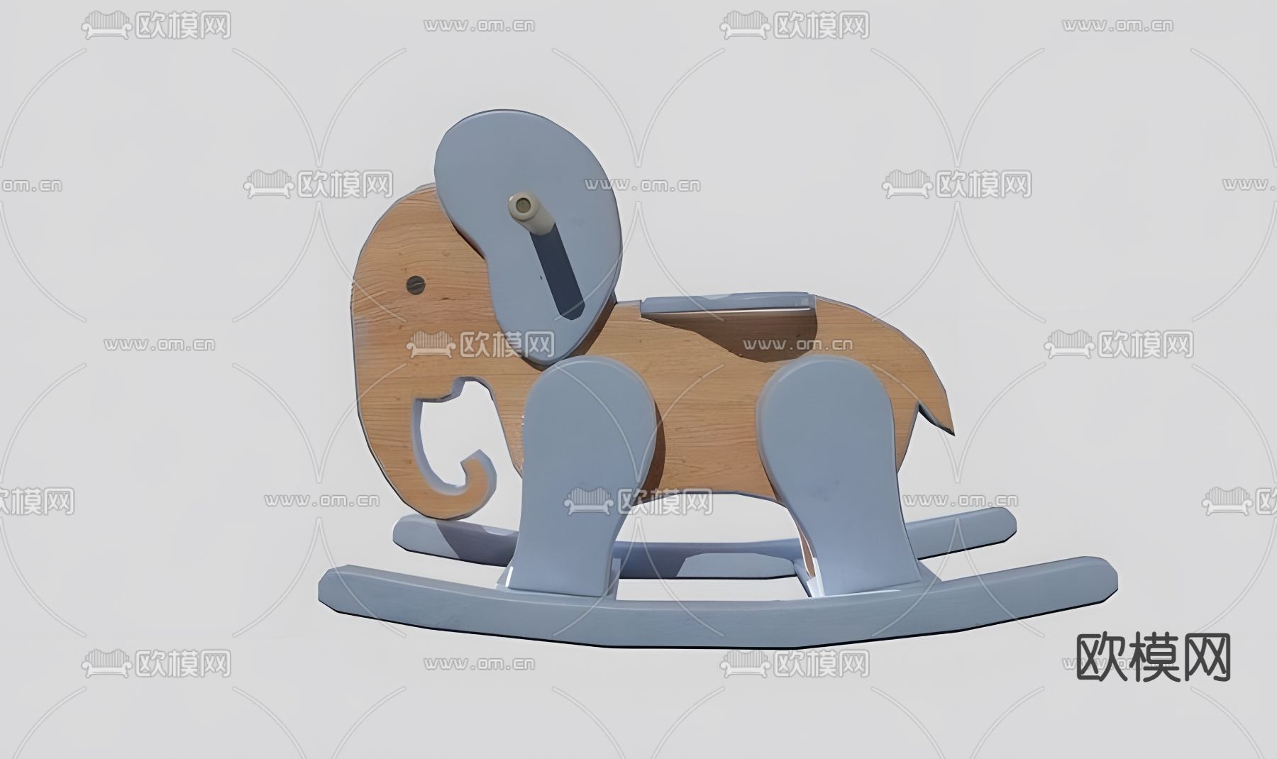 木马 玩具大象3d模型下载（渲染图1）