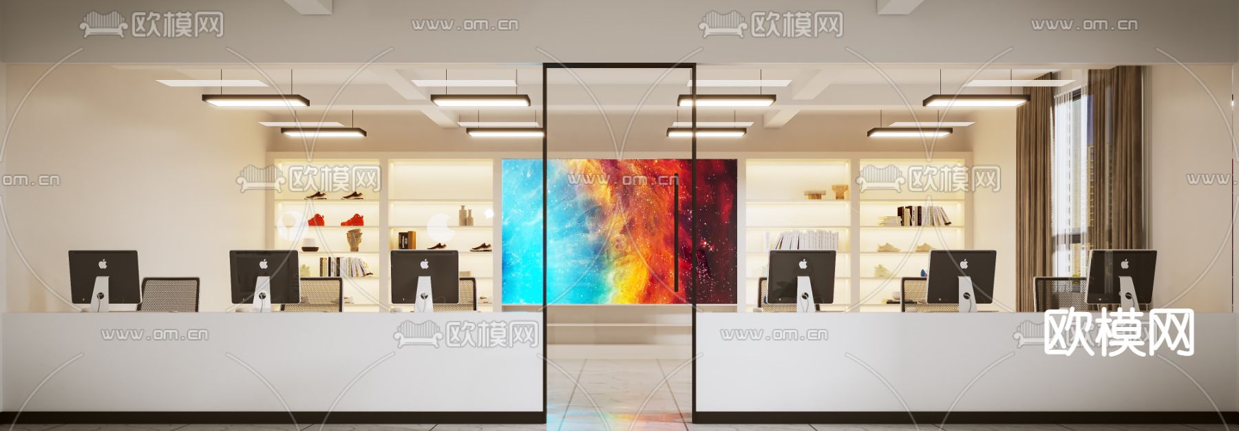 回力直播间3d模型下载（渲染图3）