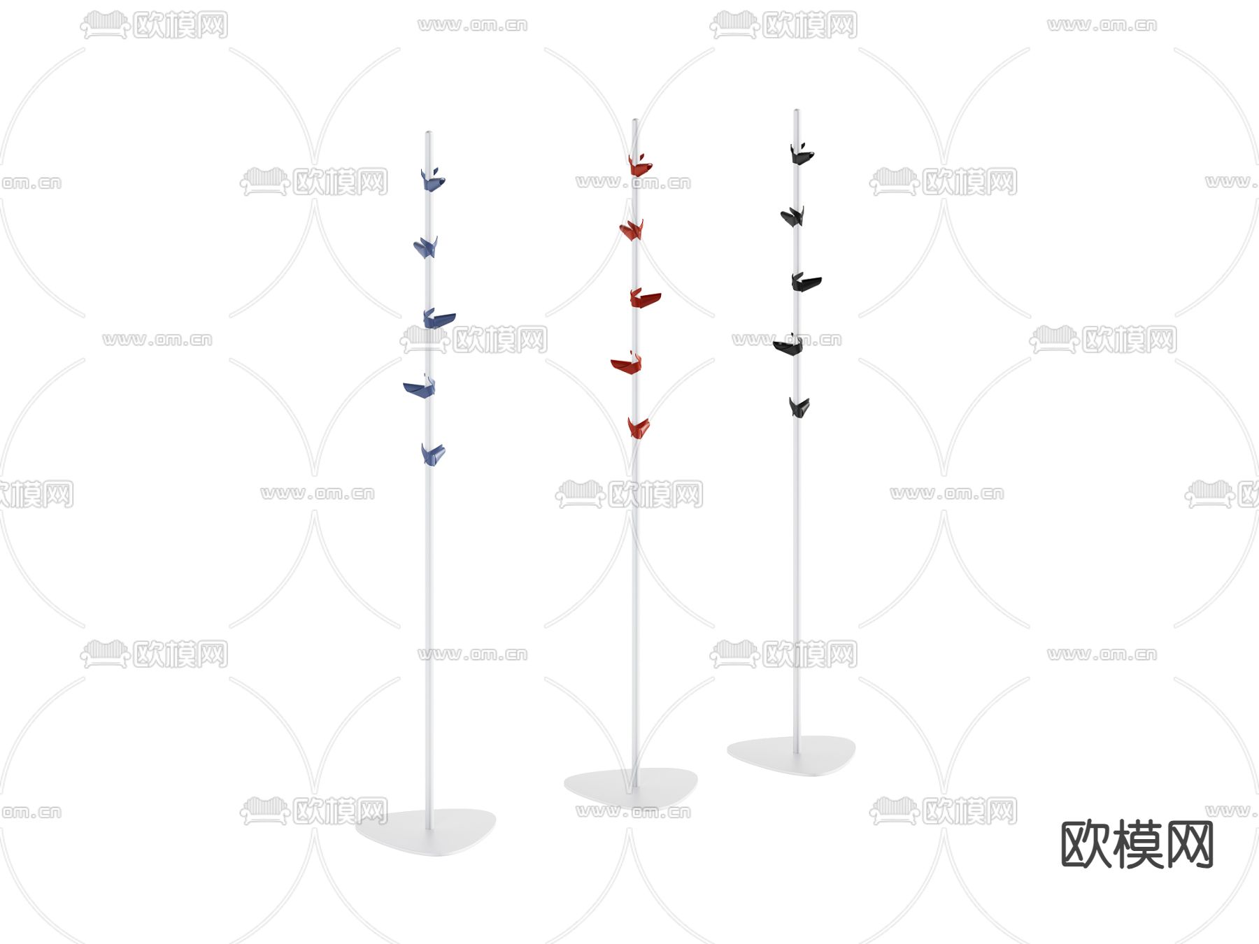简约衣挂 挂衣架3d模型下载