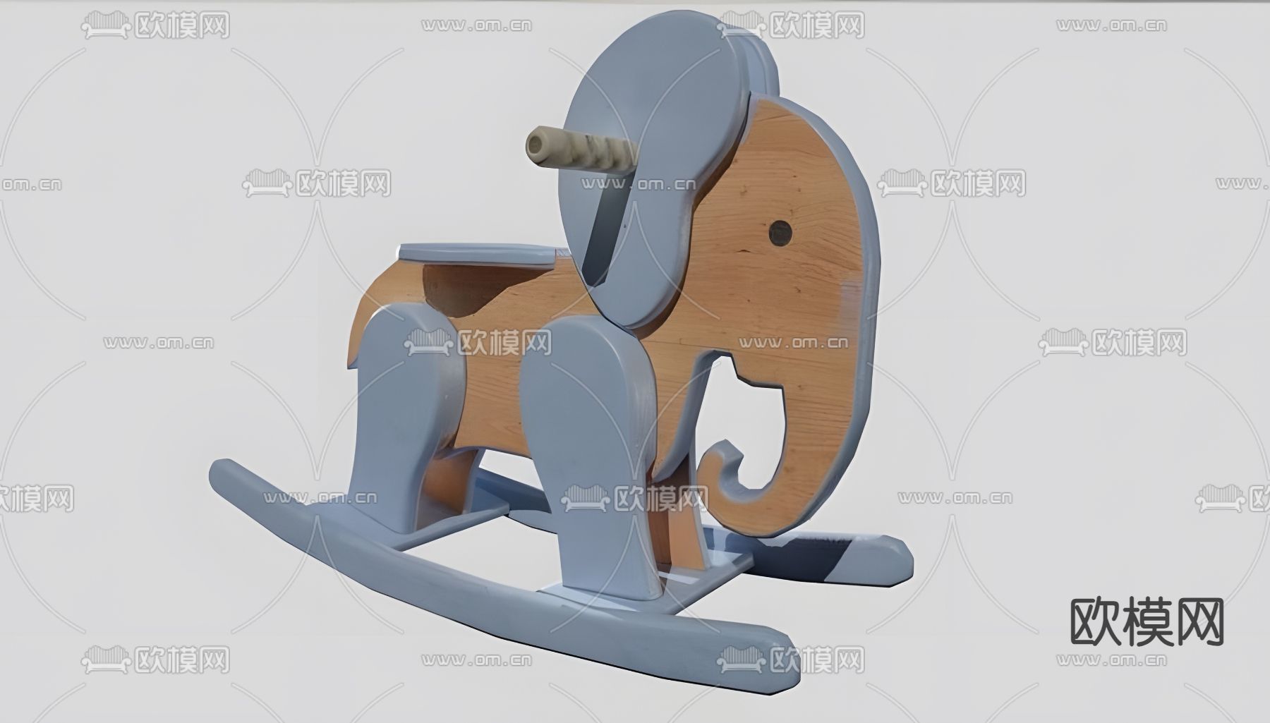 木马 玩具大象3d模型下载（渲染图2）