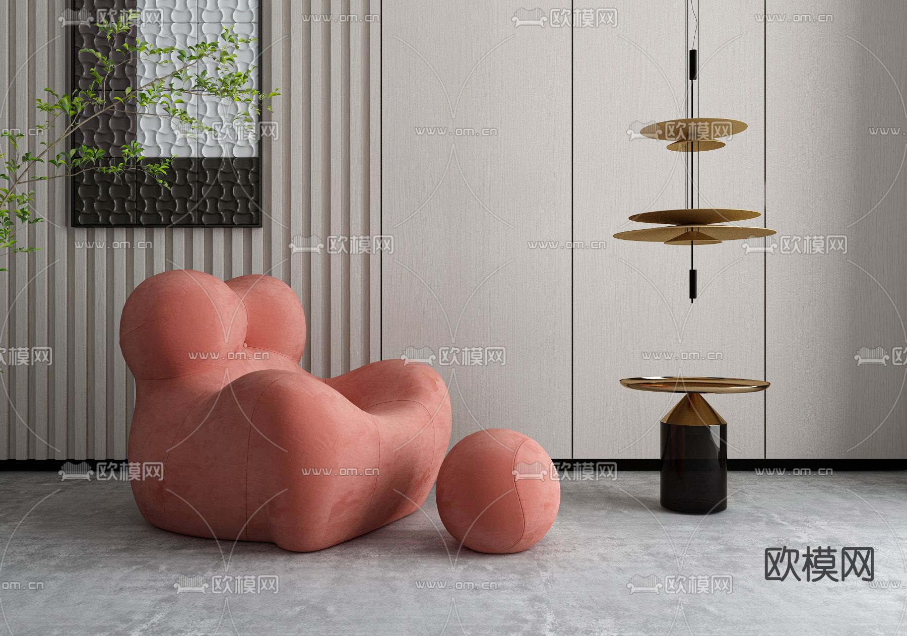 懒人沙发 母亲椅3d模型下载