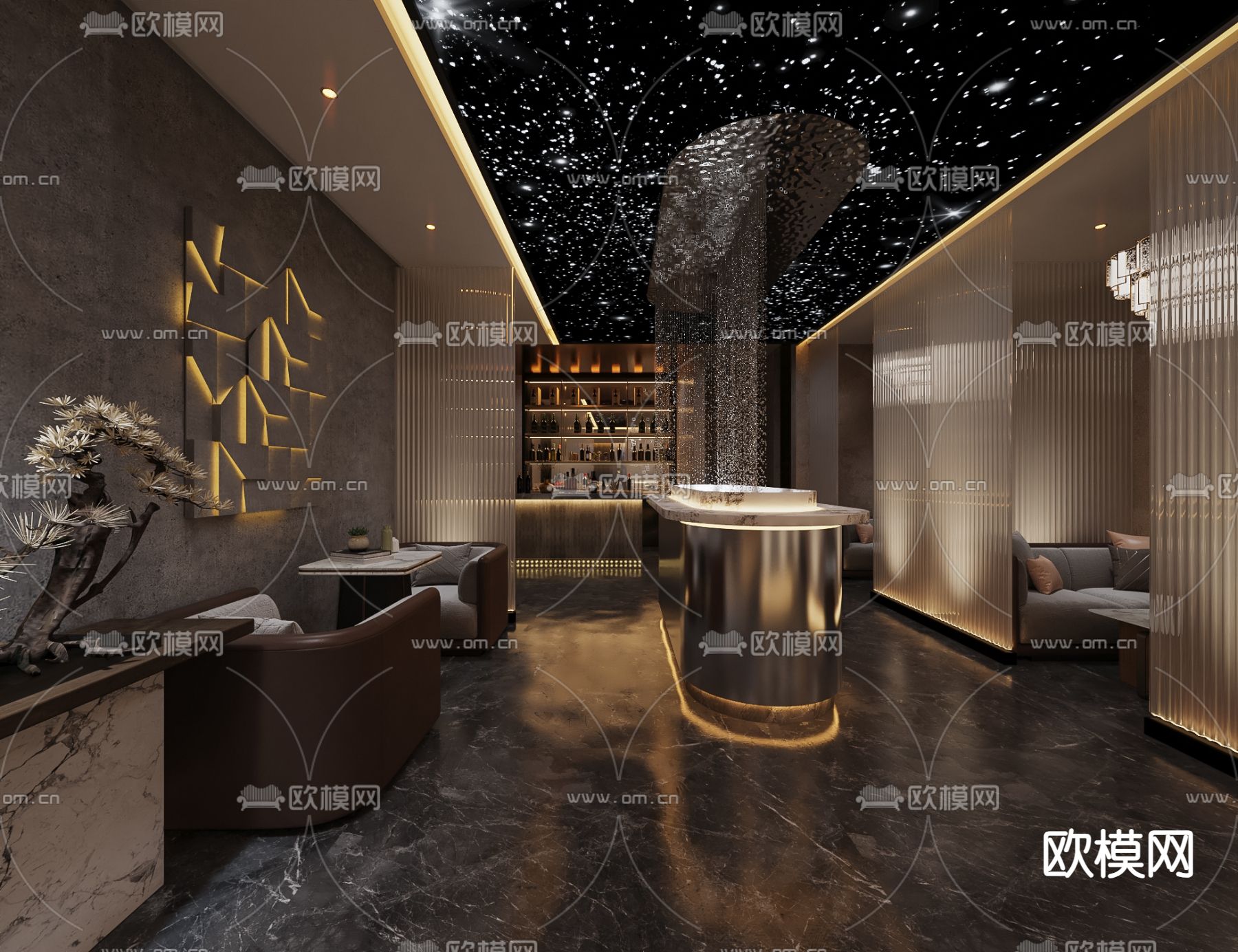 洗浴店 足疗会所3d模型下载（渲染图1）