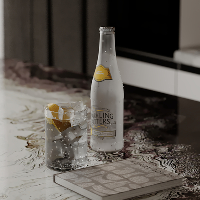  水杯 酒杯 柠檬水su模型 