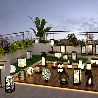  景观灯 户外灯 草坪灯su模型 