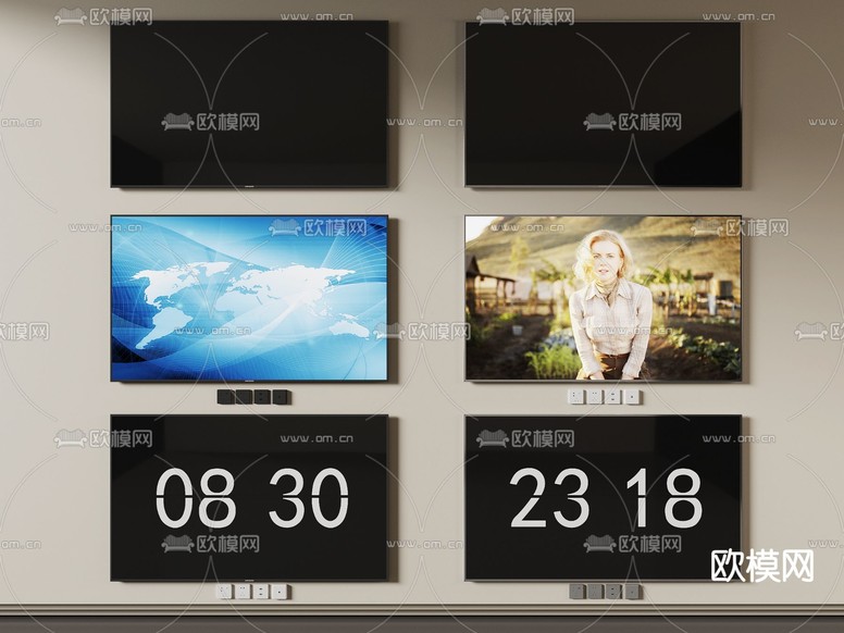 电视机 液晶电视3d模型下载