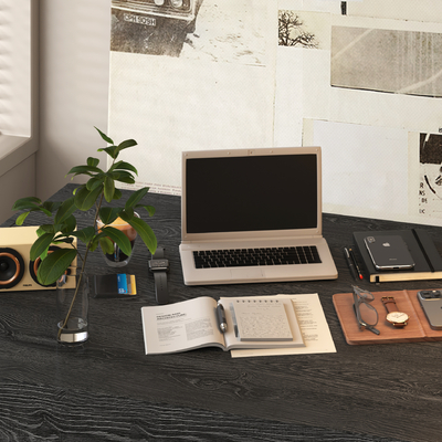  笔记本电脑 办公用品su模型 