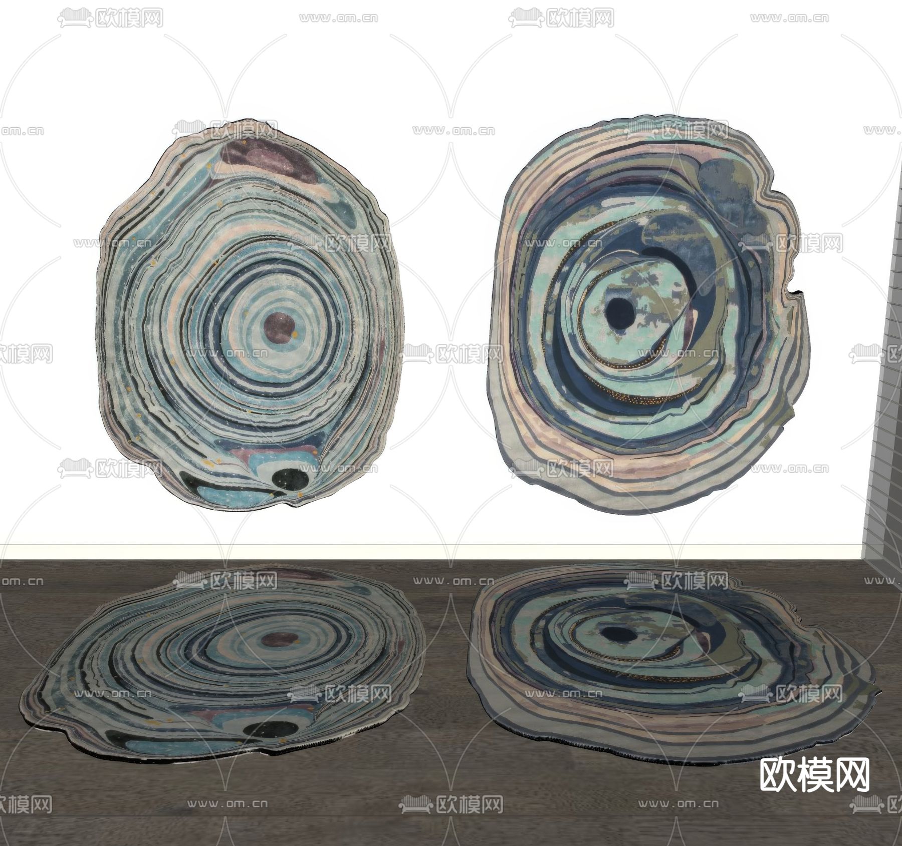 中古风地毯su模型下载（渲染图1）