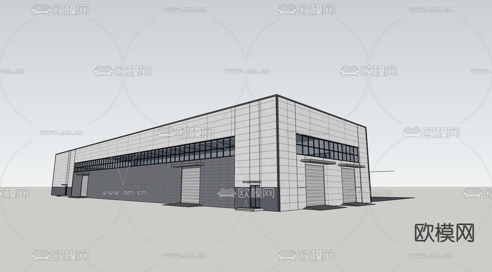 厂房su模型下载