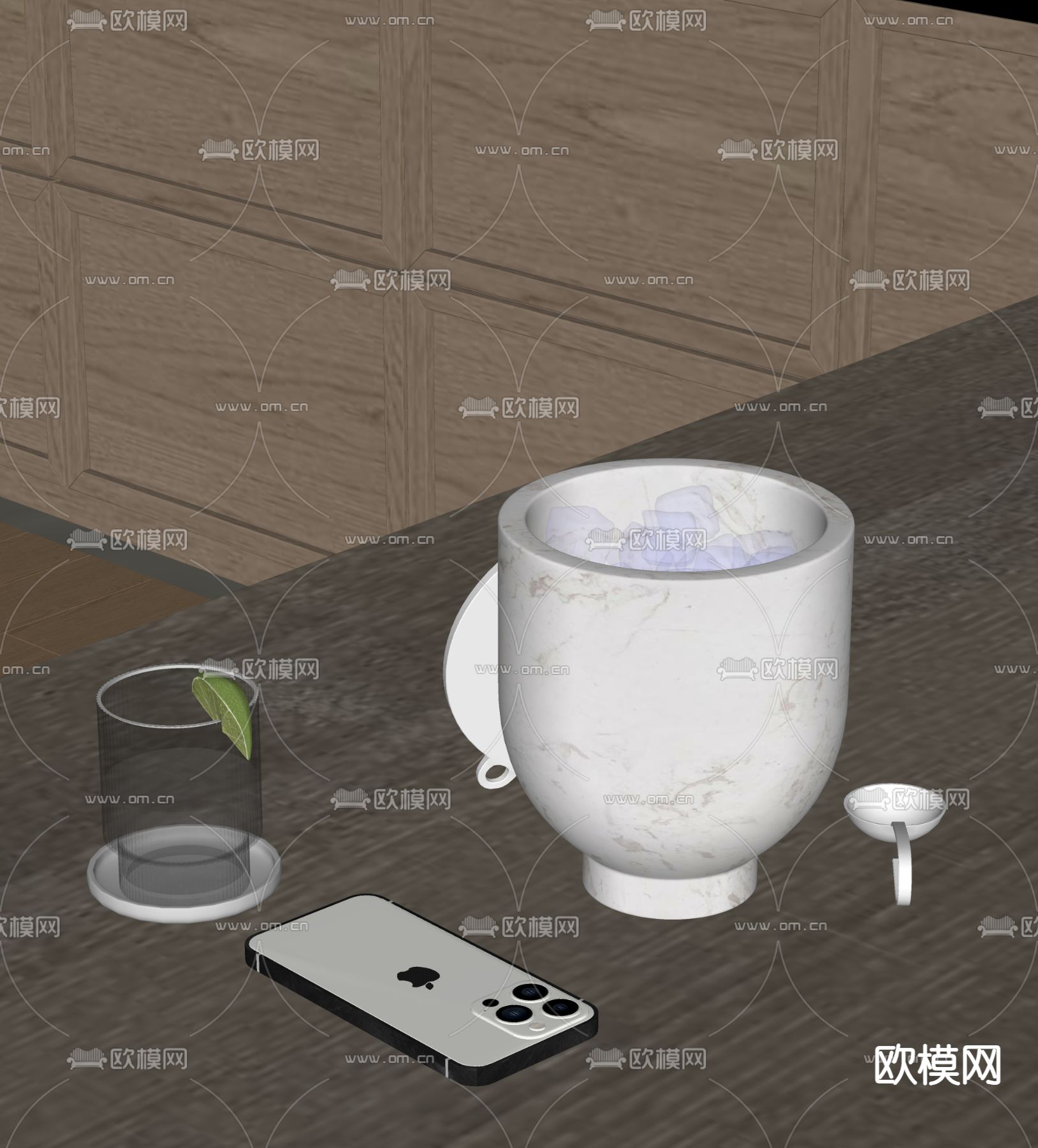 水杯 酒杯 手机su模型下载（渲染图1）