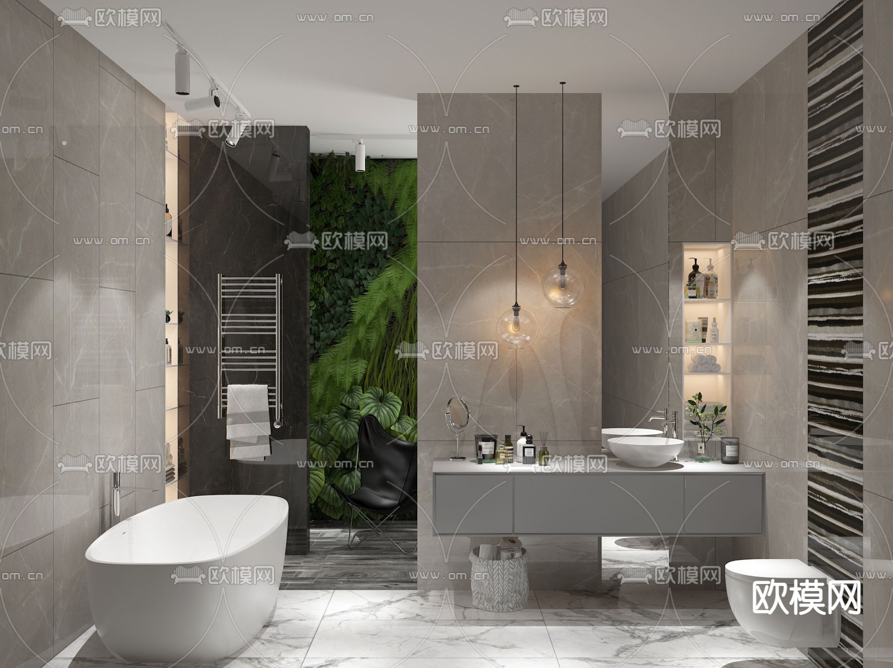 卫生间 洗手间3d模型下载