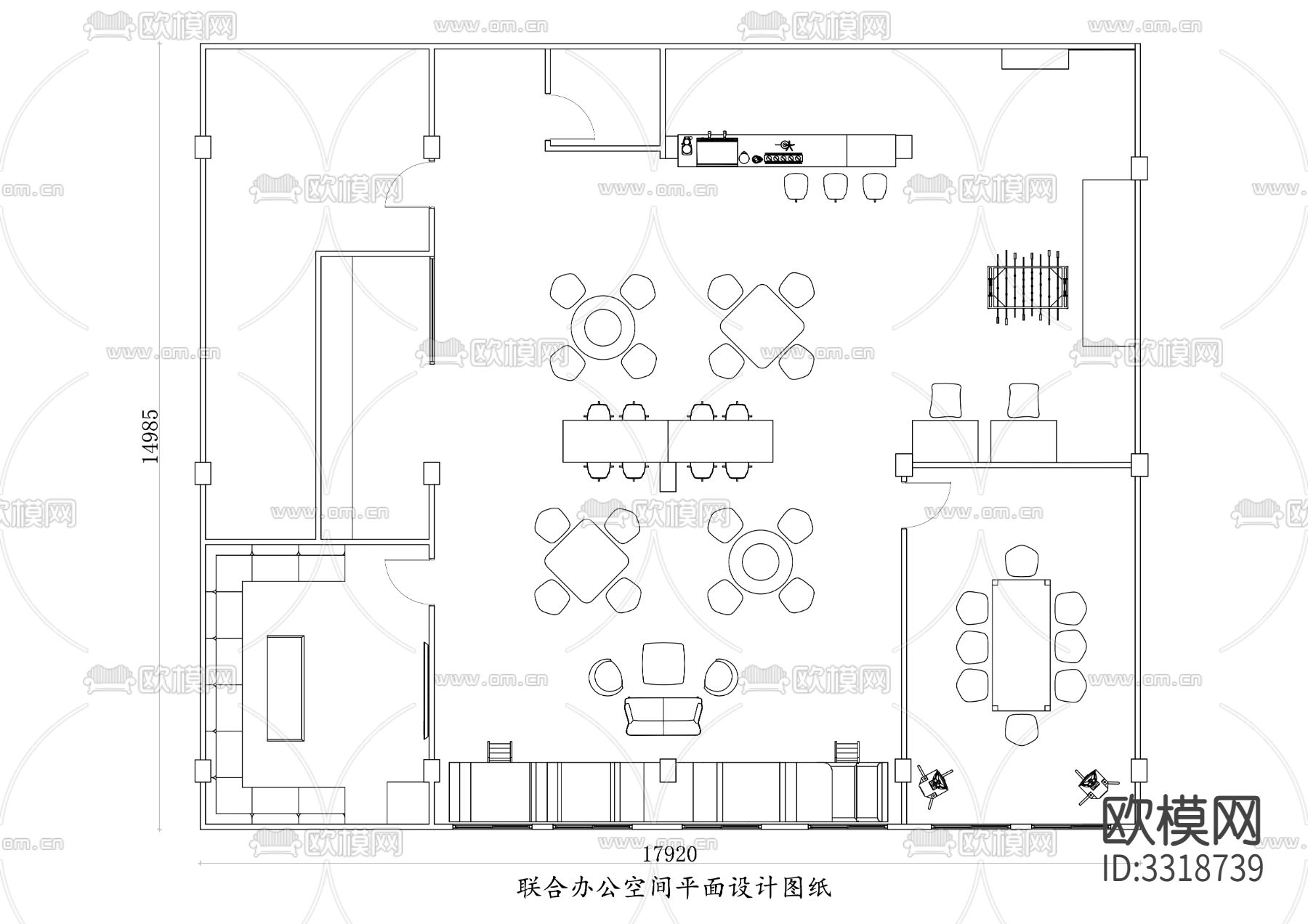 联合办公空间节点大样图下载