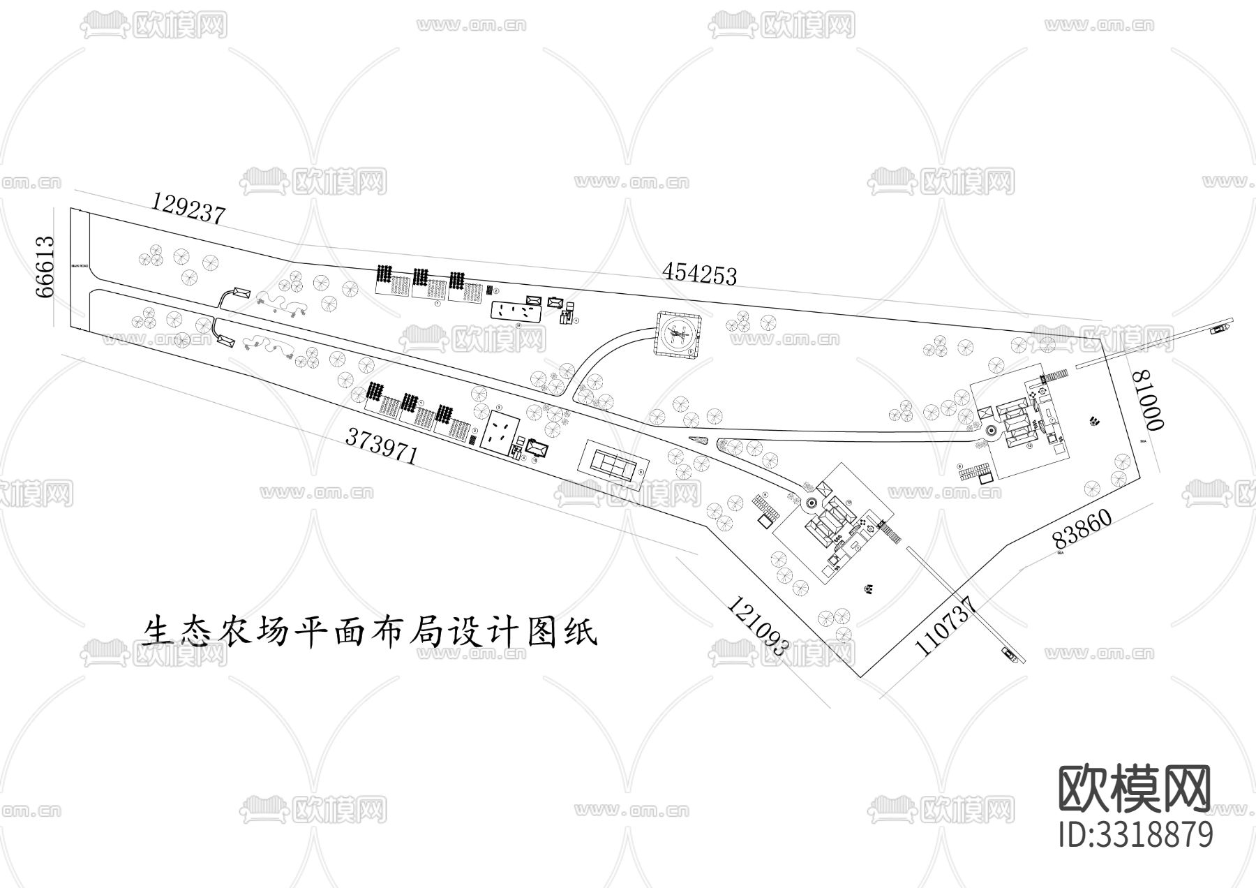 生态农场cad平面图下载