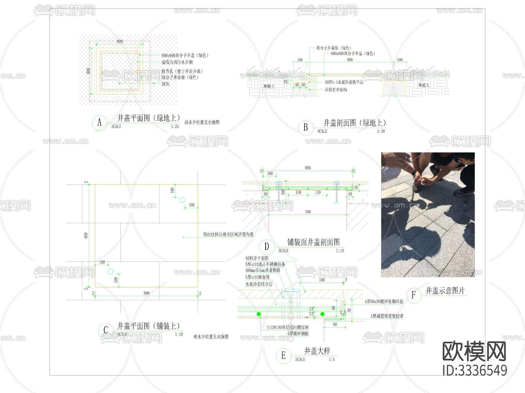 井盖cad大样图下载