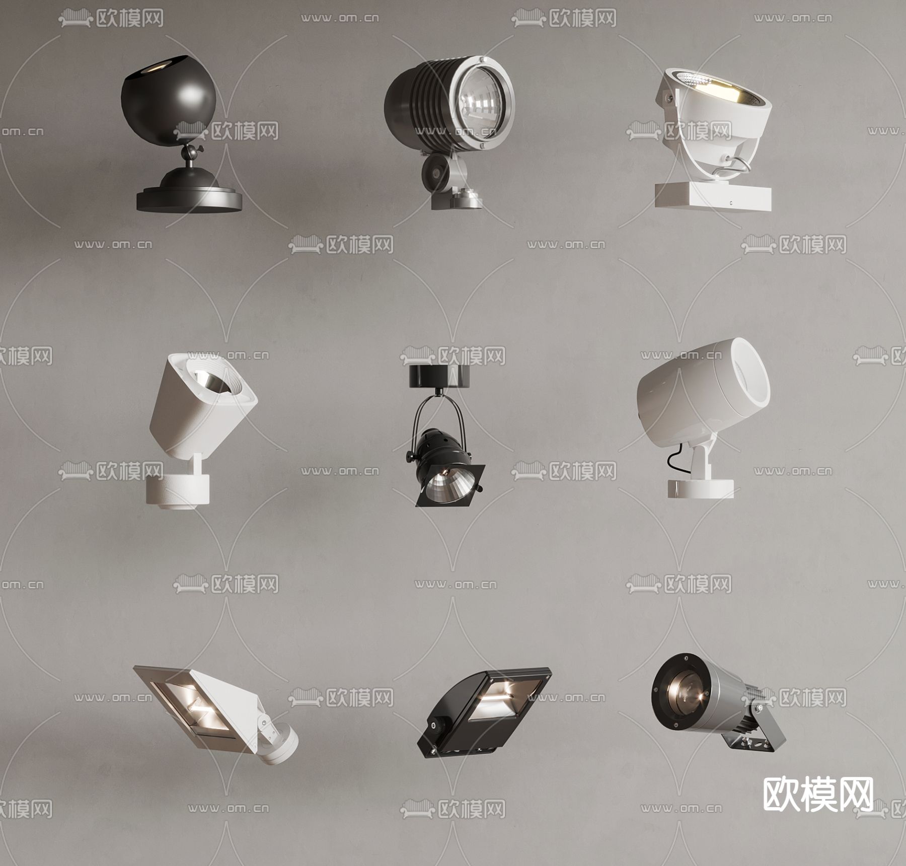 舞台灯3d模型下载