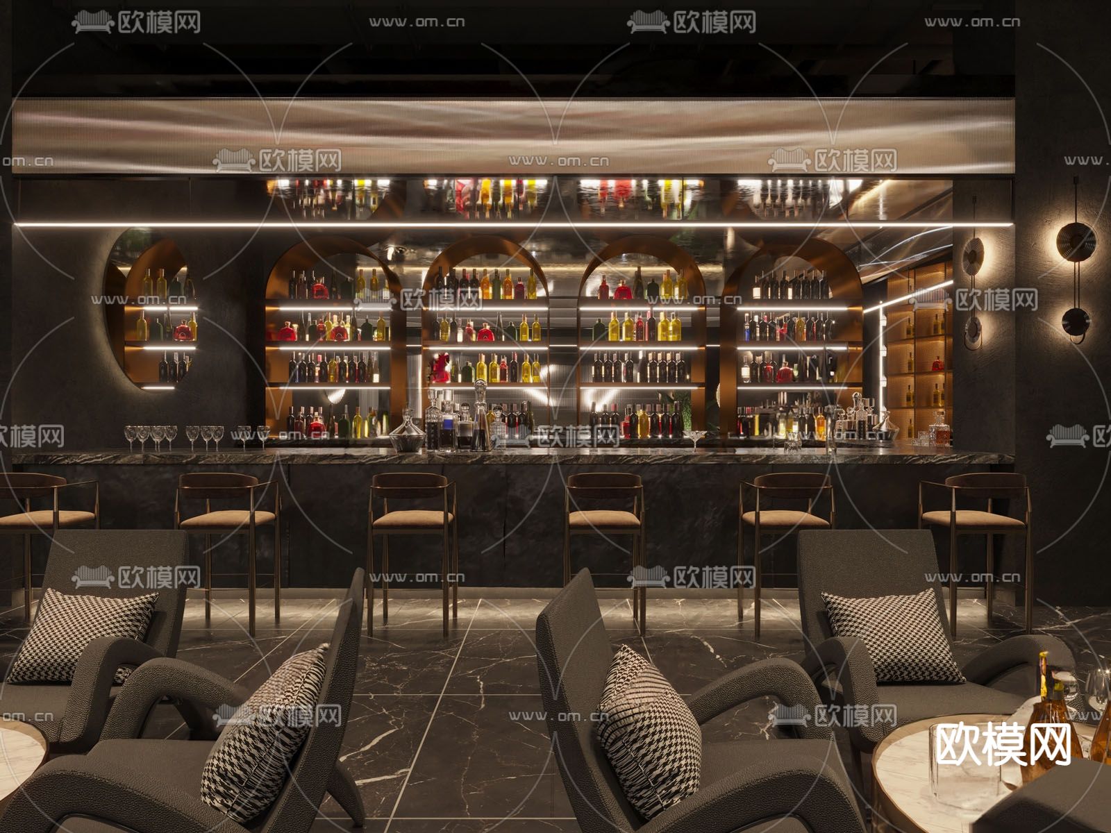 酒吧 酒馆3d模型下载