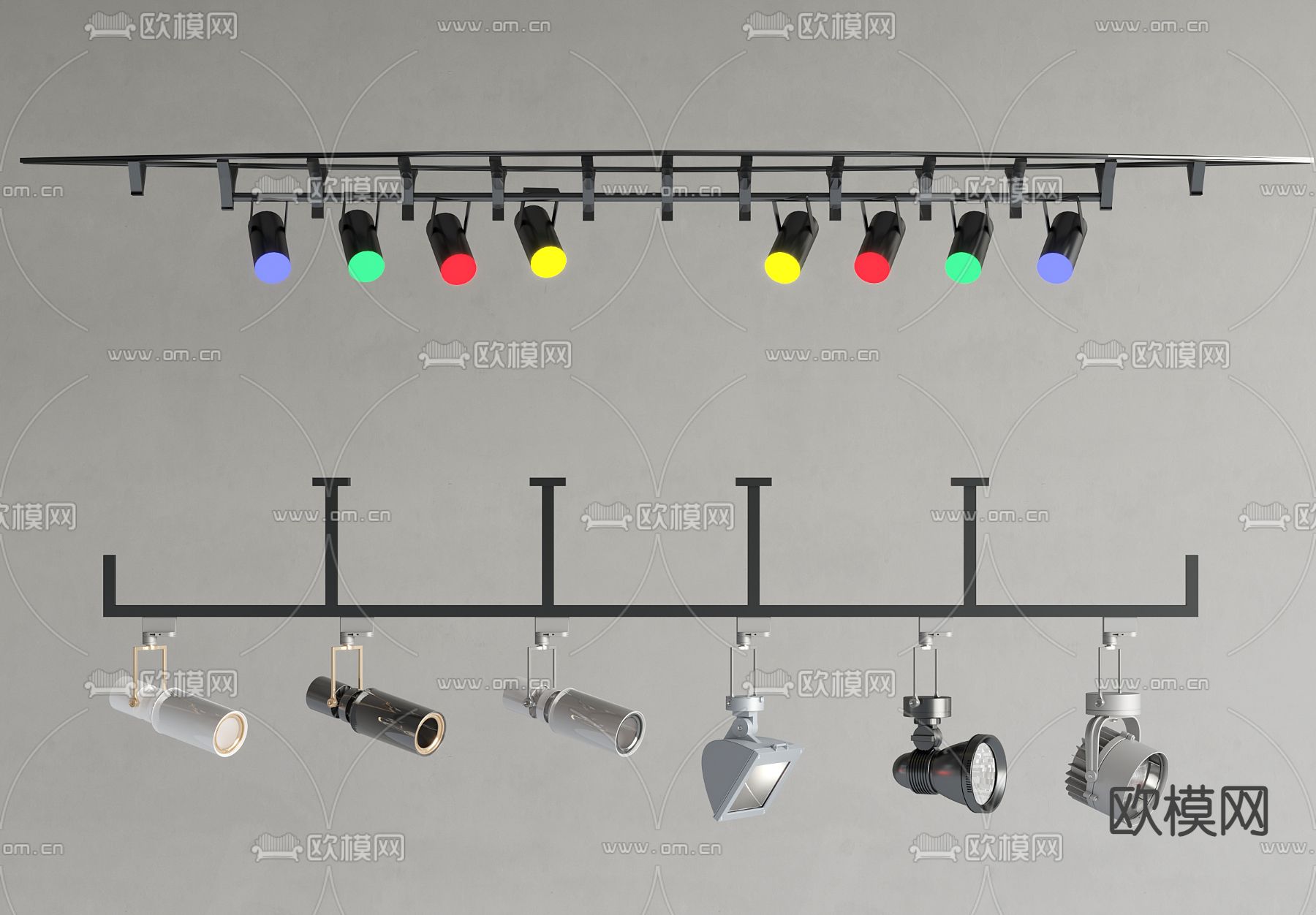 舞台灯3d模型下载