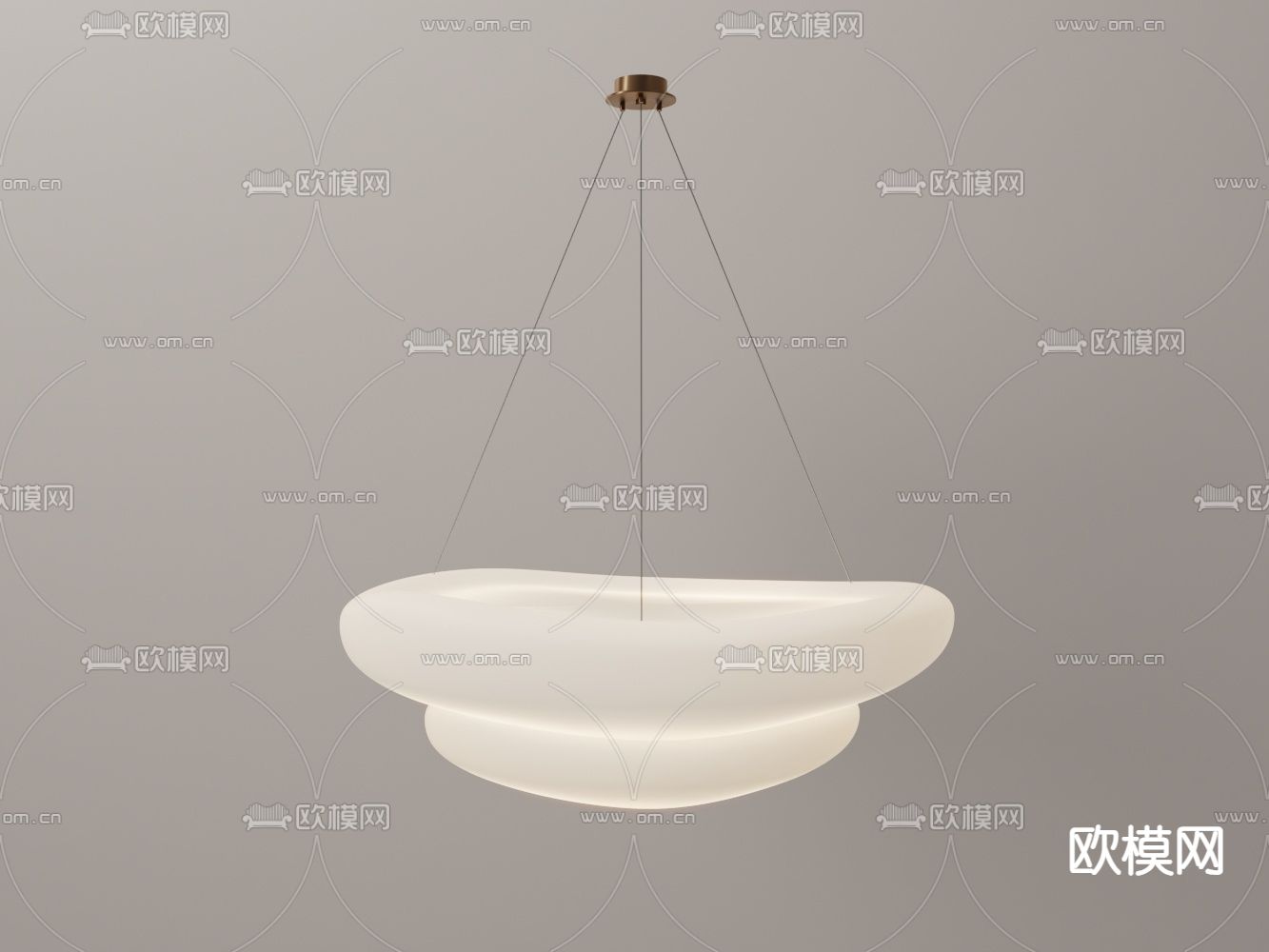 奶油风吊灯 餐厅吊灯3d模型下载