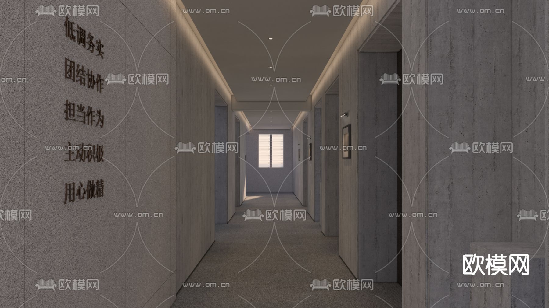 现代电梯 过道su模型下载（渲染图4）