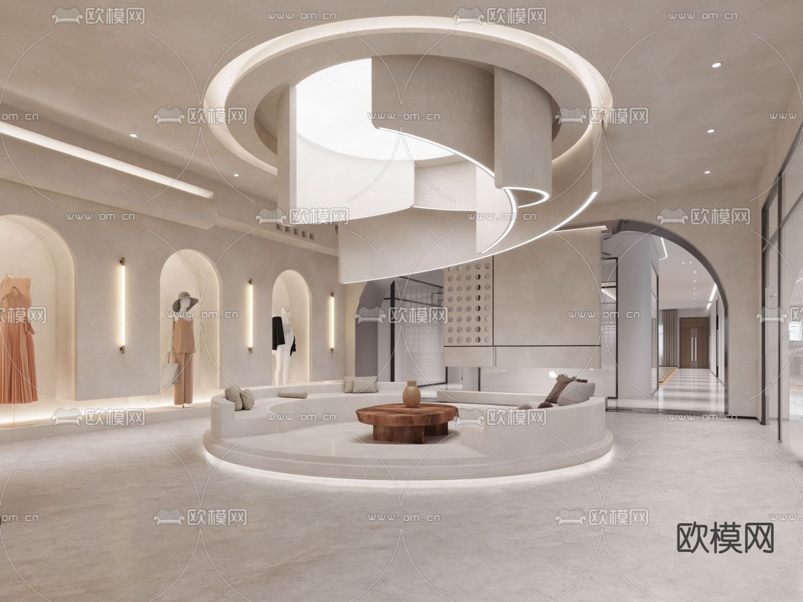 公司前台 休息区3d模型下载