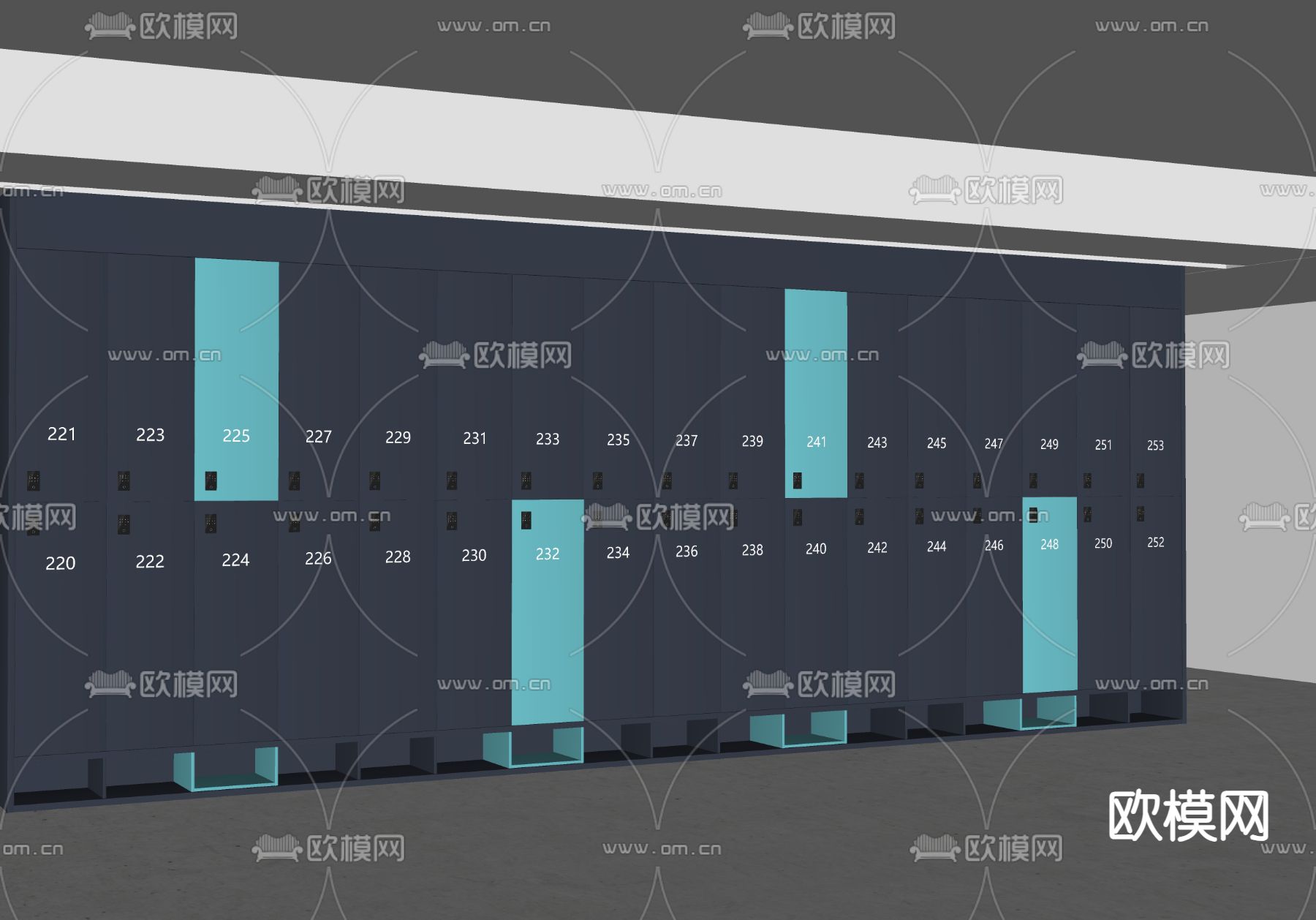 储物柜 存放柜su模型下载（渲染图1）