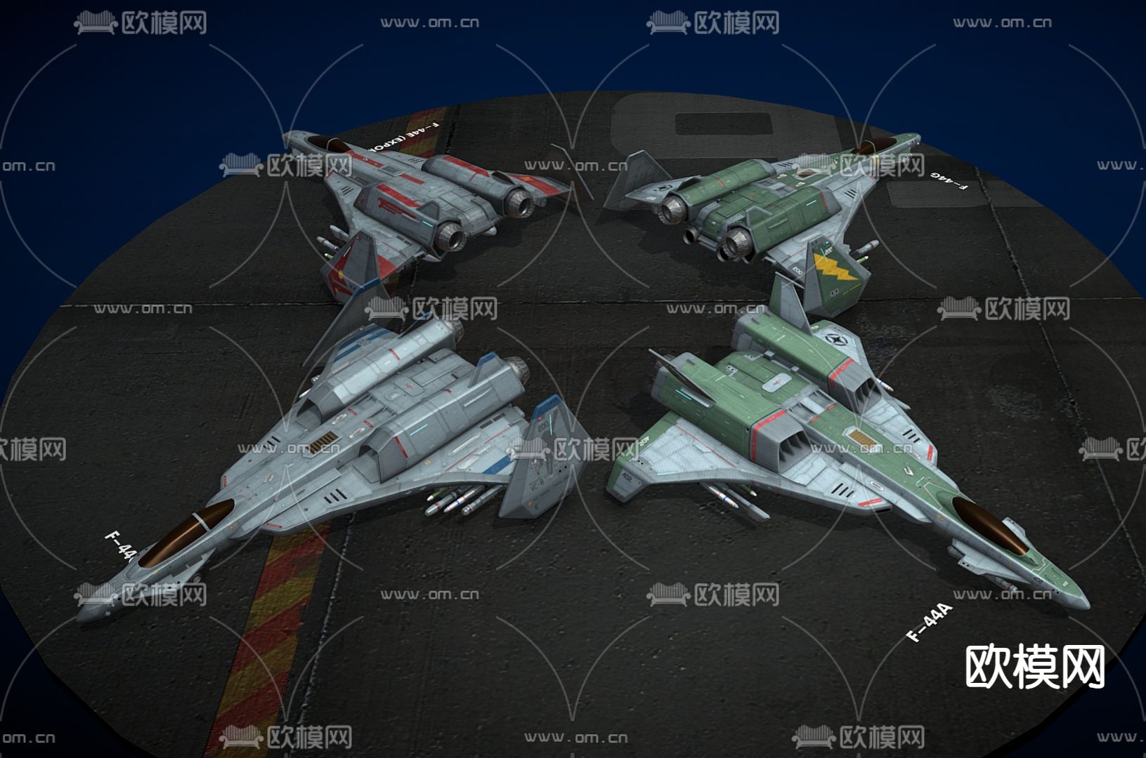 科幻战斗机 科技感战机 歼击机3d模型下载