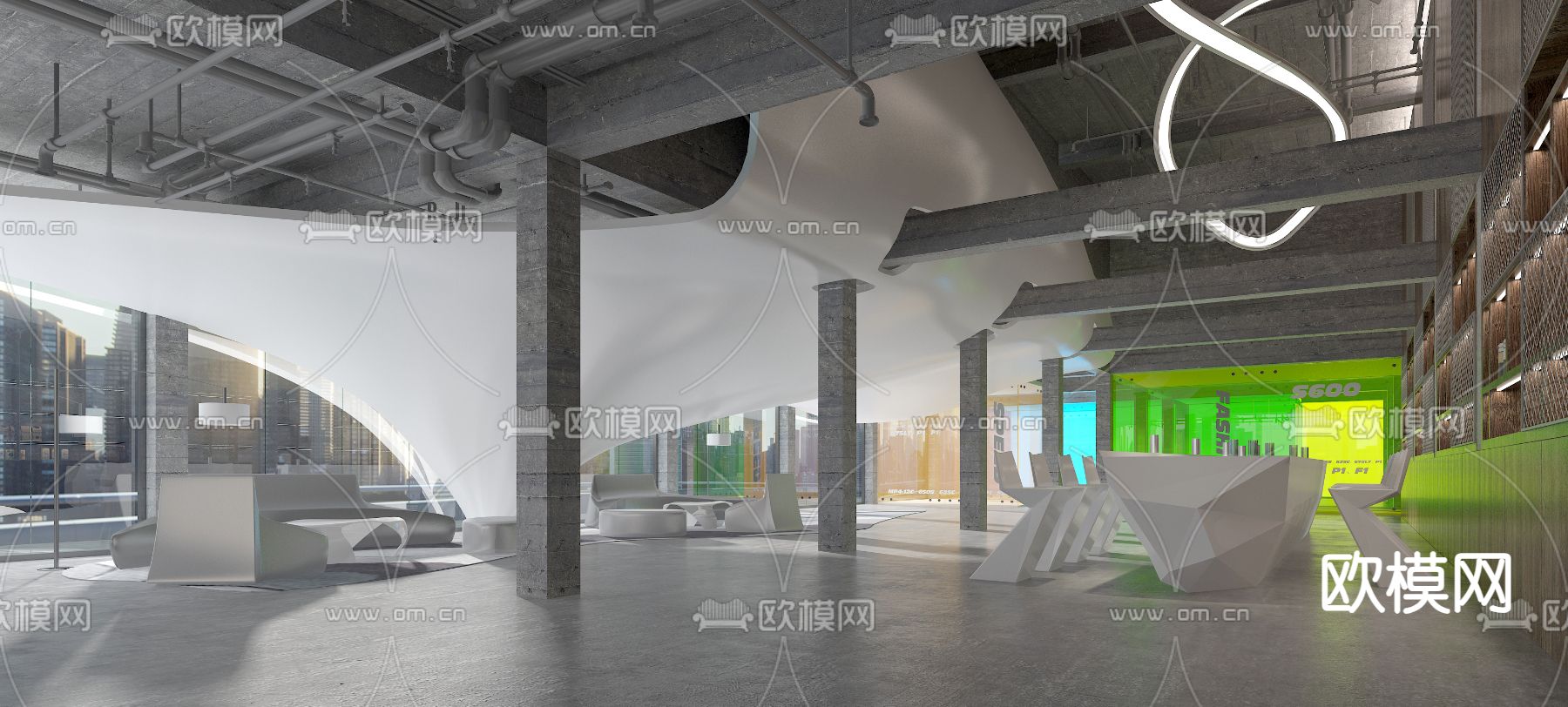 酒店大堂3d模型下载