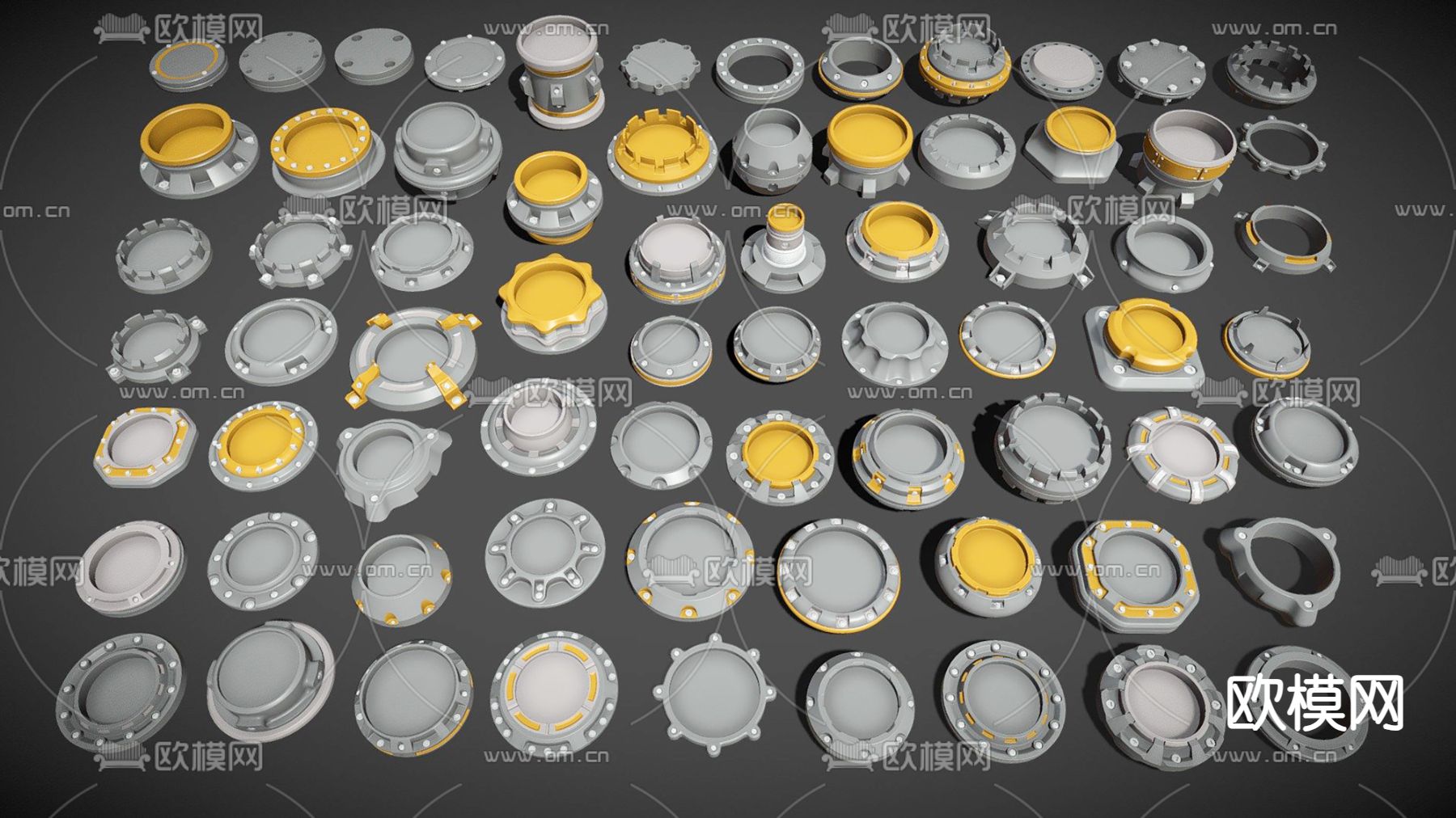 五金件 工业设备3d模型下载（渲染图1）