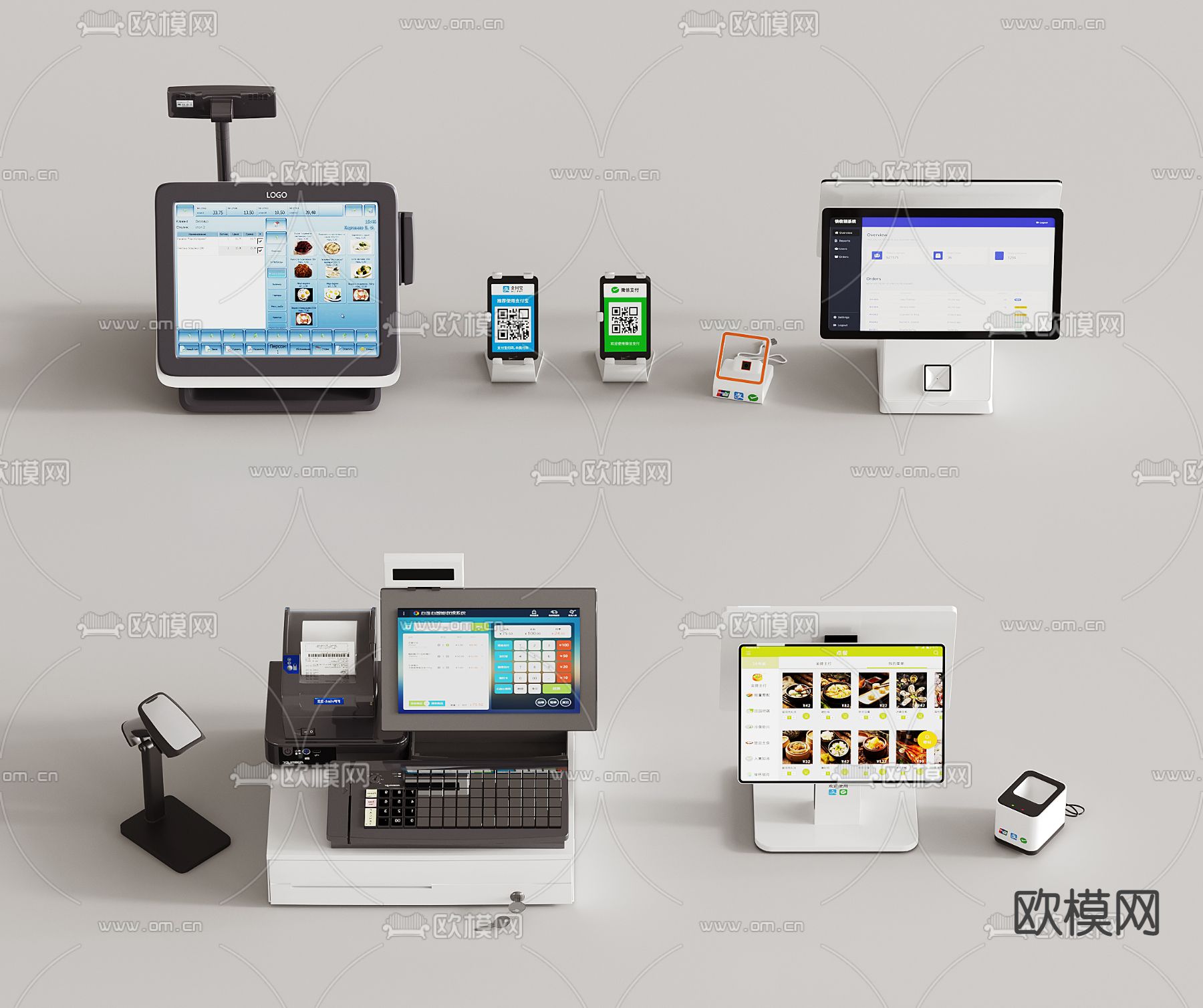 收银机 点餐机3d模型下载