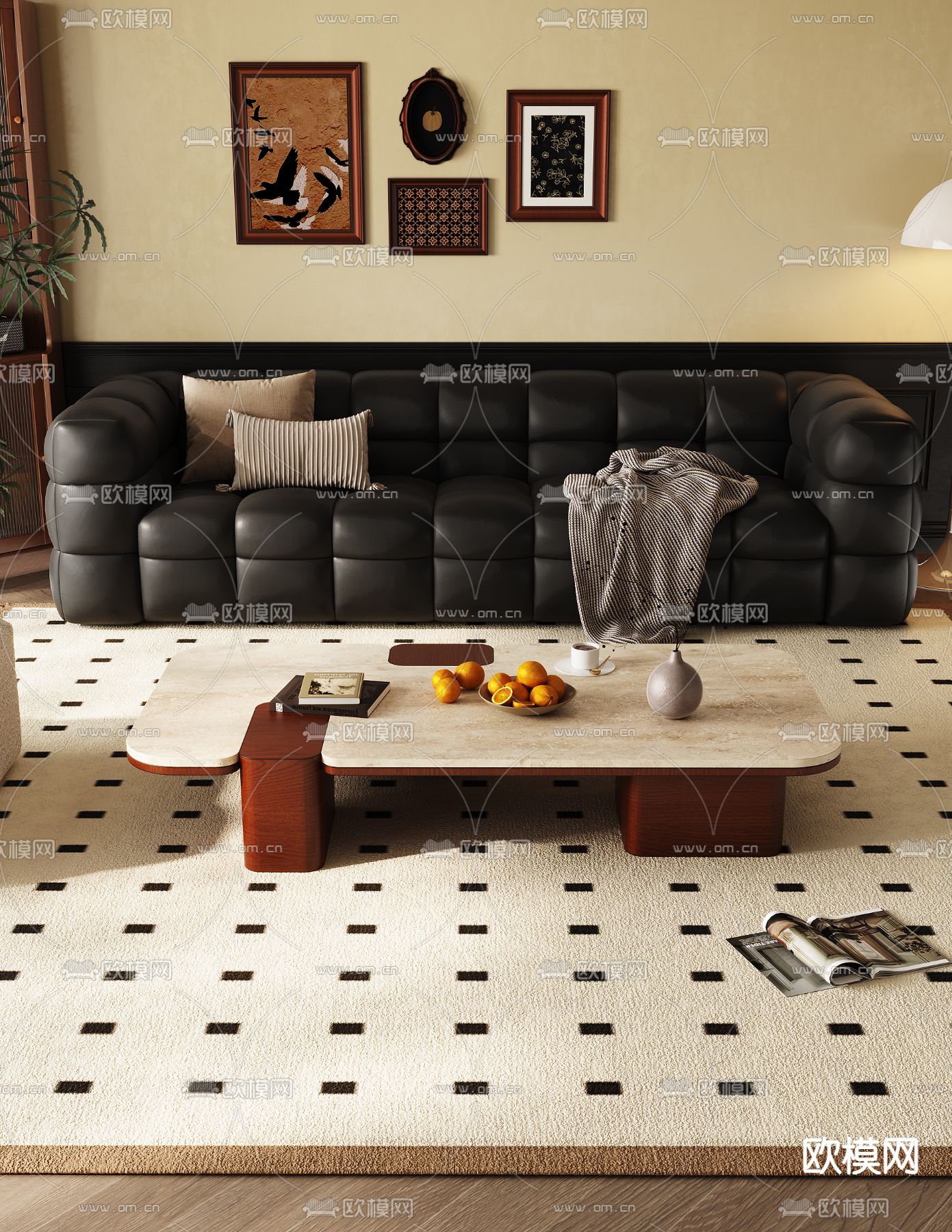 多人沙发 休闲沙发3d模型下载