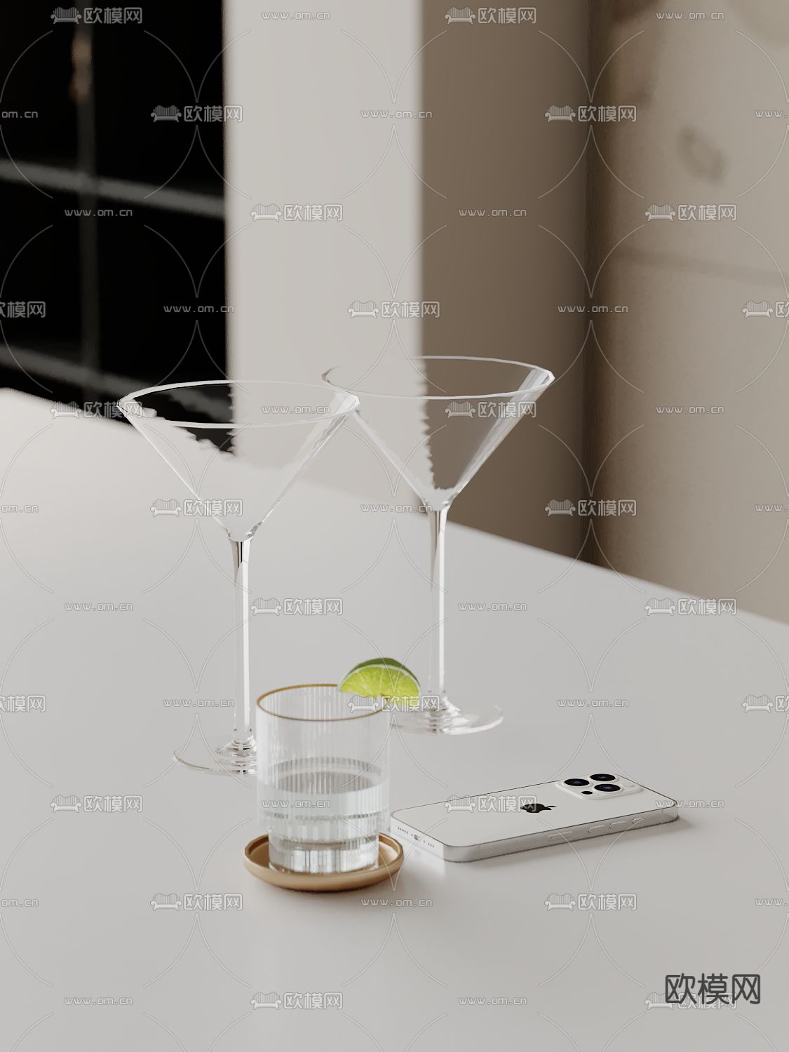 水果 酒杯 水杯su模型下载（渲染图2）