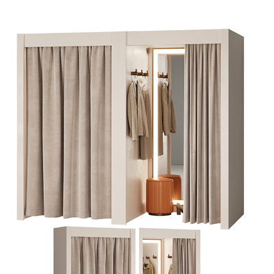  服装店试衣间su模型 