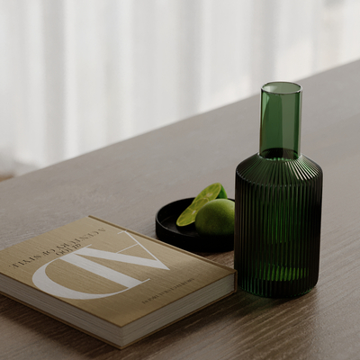  书本 果盘 酒杯摆件su模型 