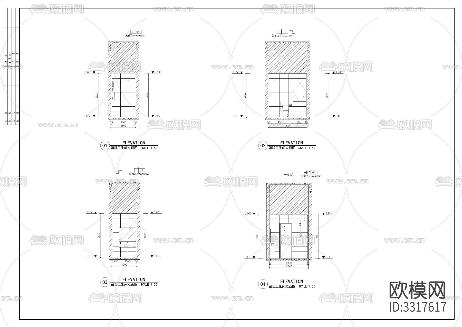 地下室 急诊室cad平面图下载（渲染图1）