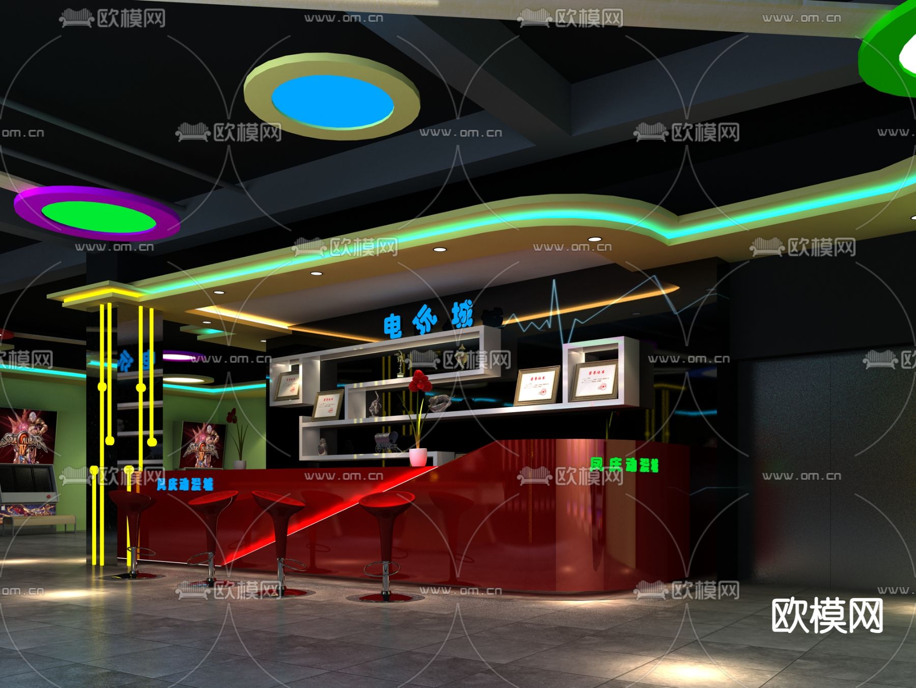 电玩城前台3d模型下载