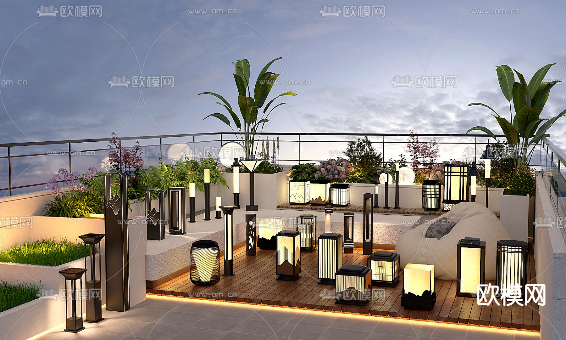 地灯 景观灯 草坪灯 户外灯3d模型下载