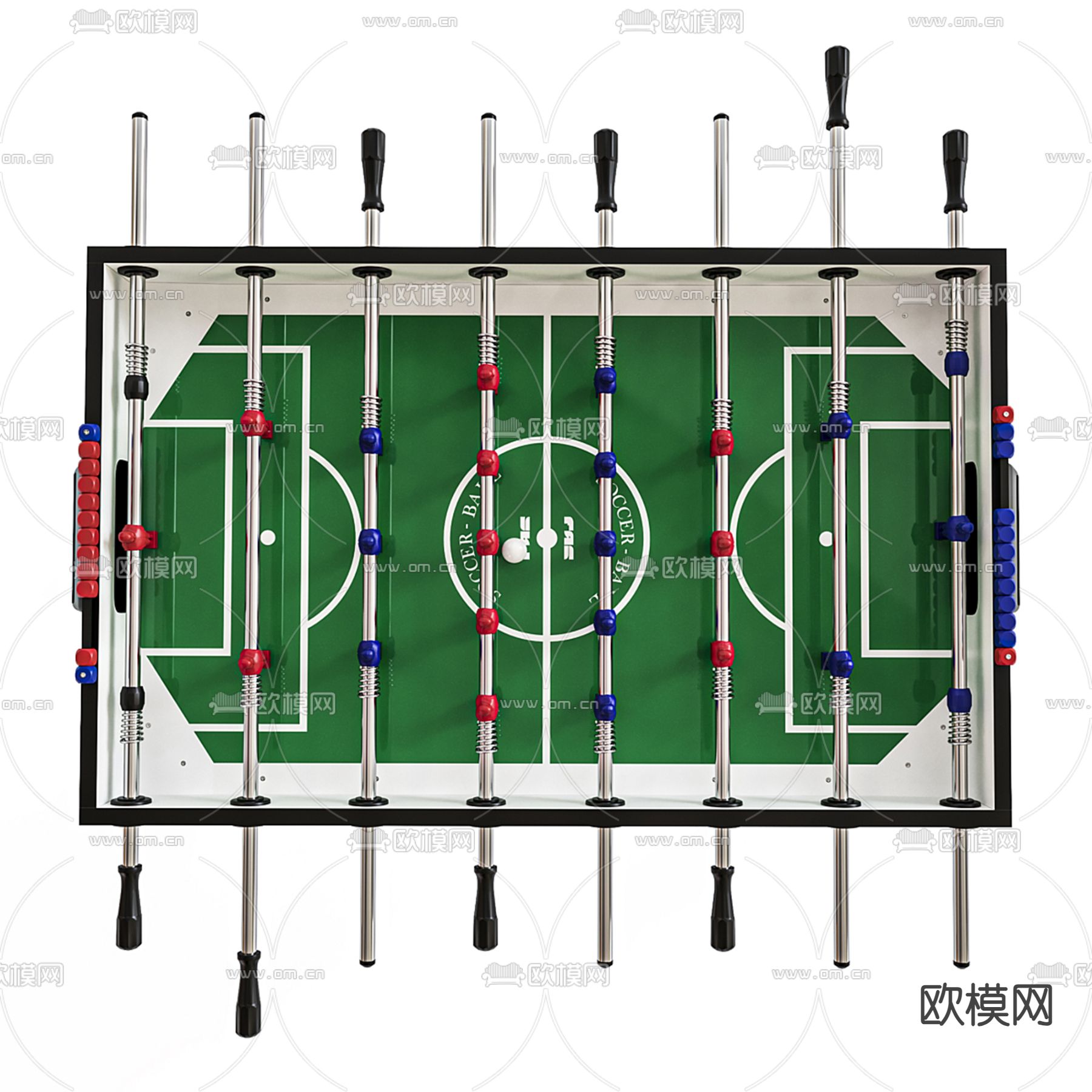 桌上足球su模型下载（渲染图4）
