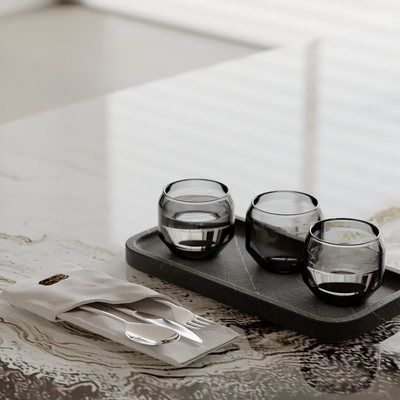  刀叉 碗具 茶杯 茶具su模型 