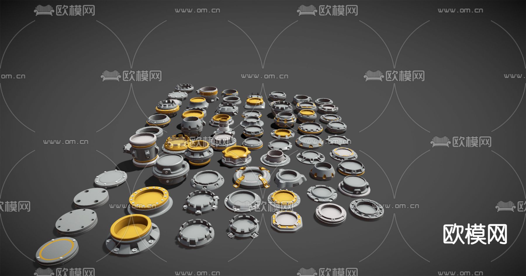 五金件 工业设备3d模型下载（渲染图2）