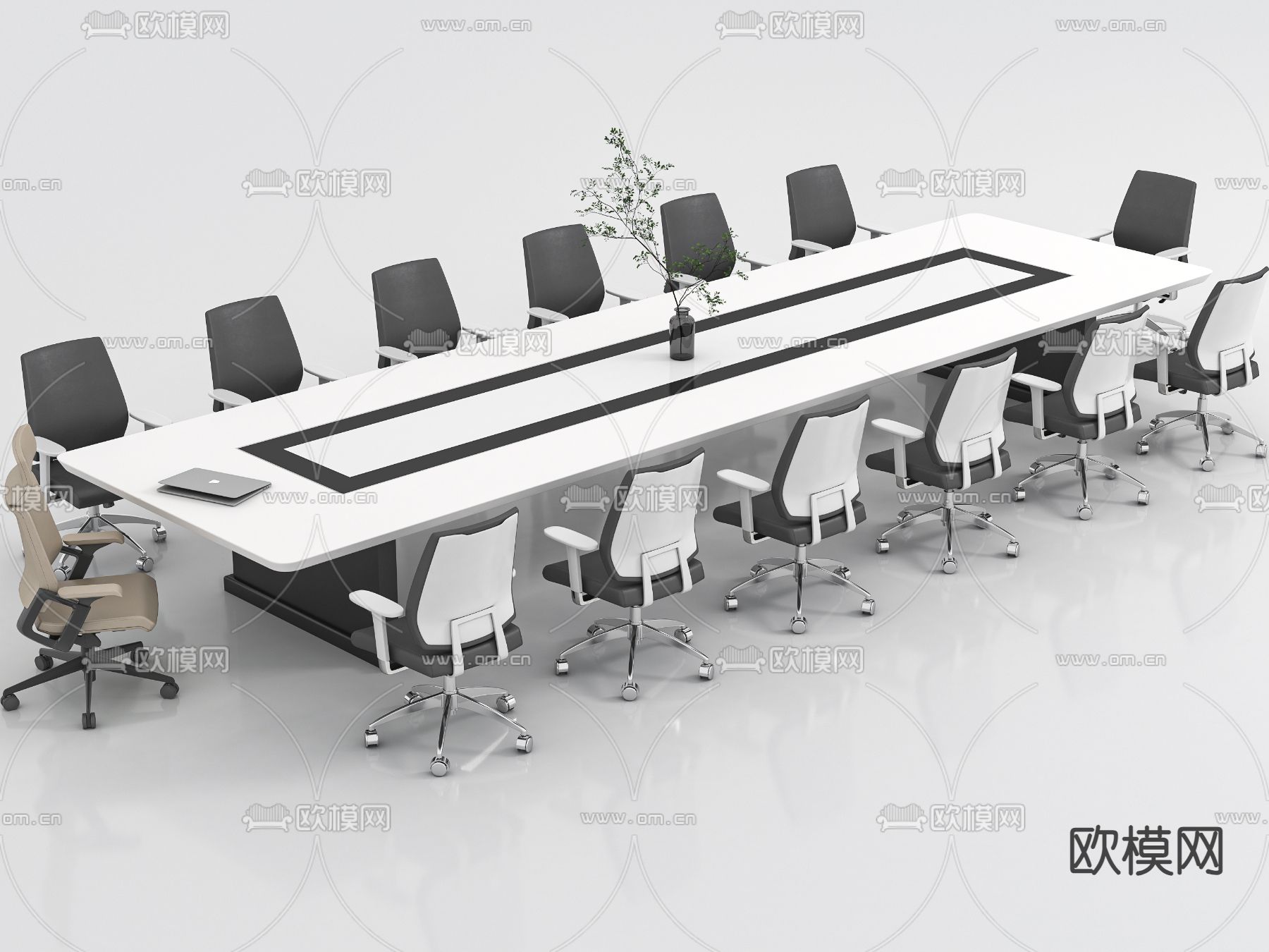 会议桌 会议台3d模型下载