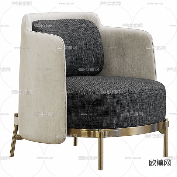 Minotti 意式休闲沙发3d模型下载(渲染图1)