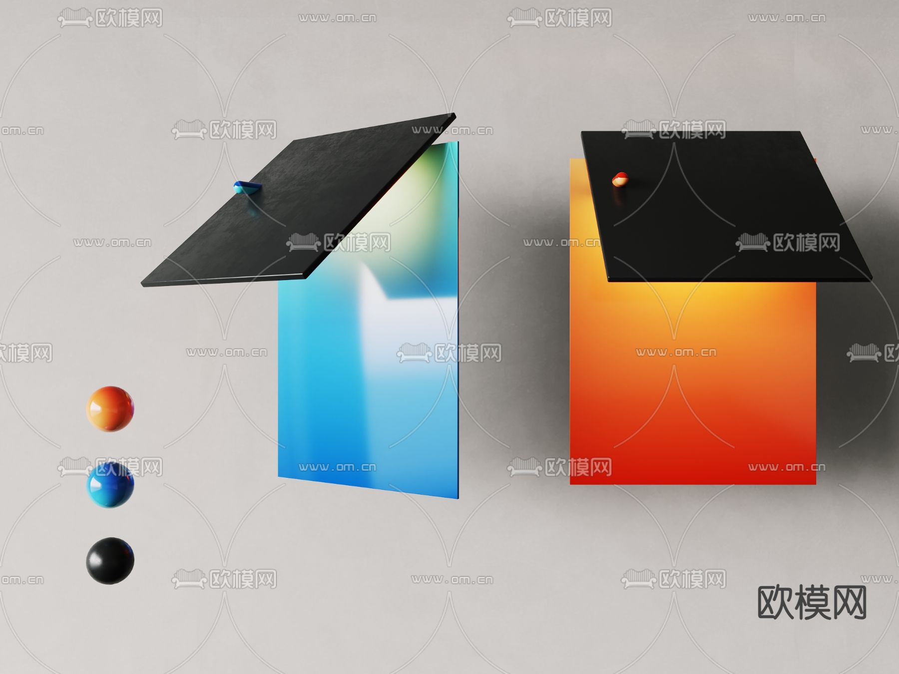 孟菲斯壁灯 多巴胺壁灯3d模型下载